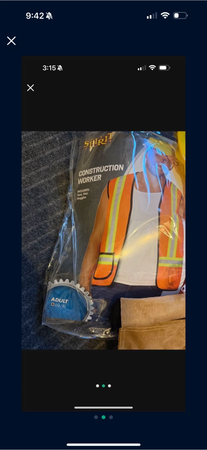 CONSTRUCTION WORKER HALLOWEEN ADULT L/XL - photo 2