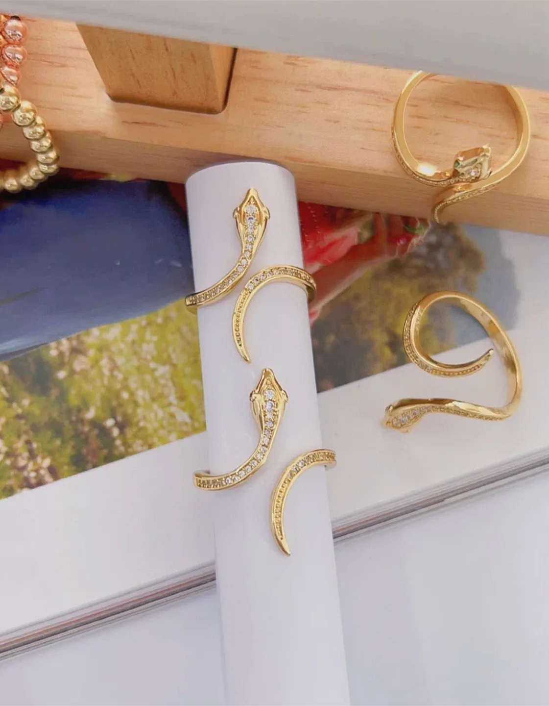 Snake Style Adjustable Ring image indicator(5)