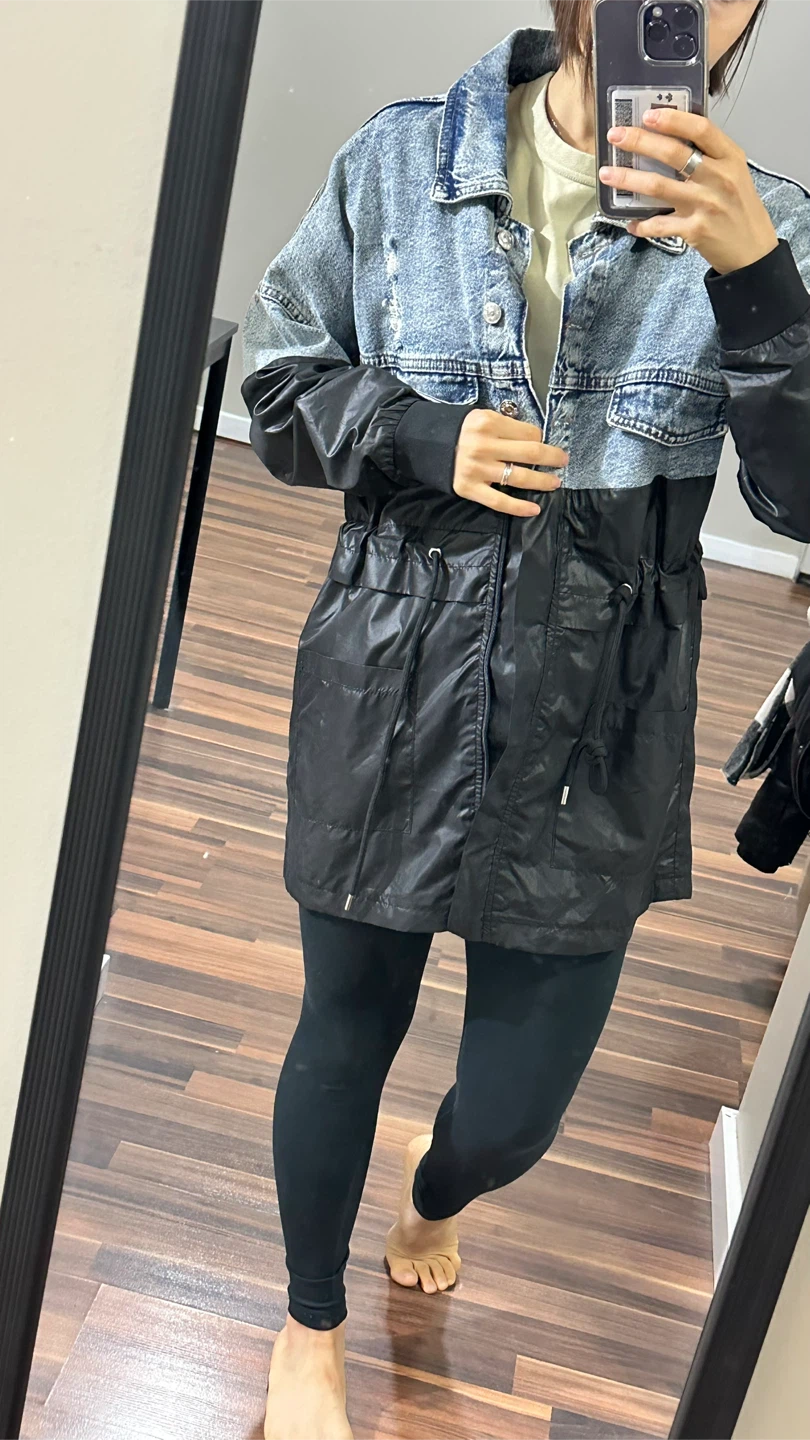 Denim & Black Panel Jacket - photo 3