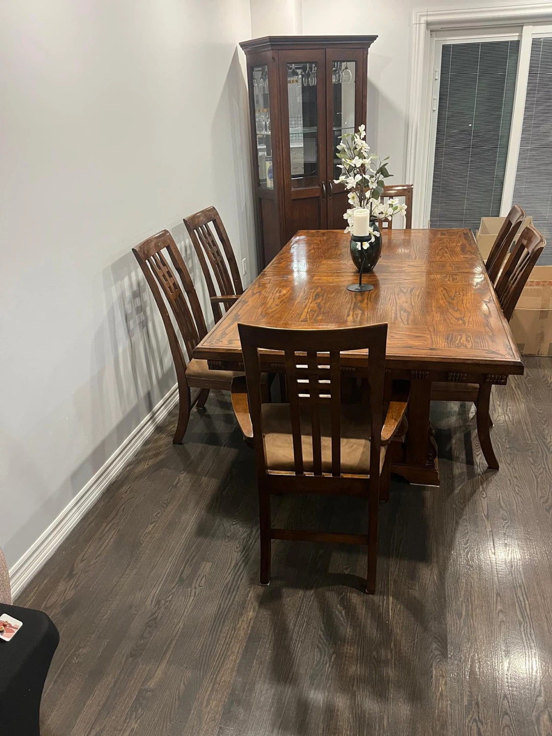 Dining Table with 6 Chairs - Solid Wood - photo 2