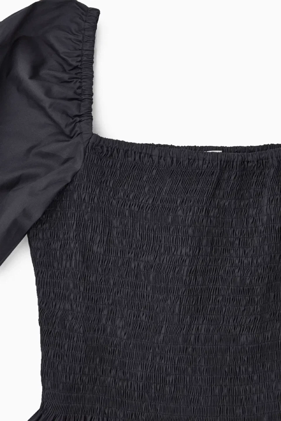 COS Black Smocked Bodice Midi Dress - photo 3