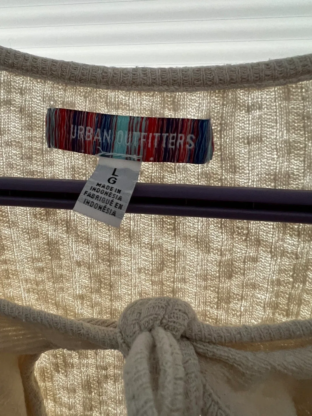 Urban Outfitters Ribbed Long Sleeve Top - Size L image indicator(2)