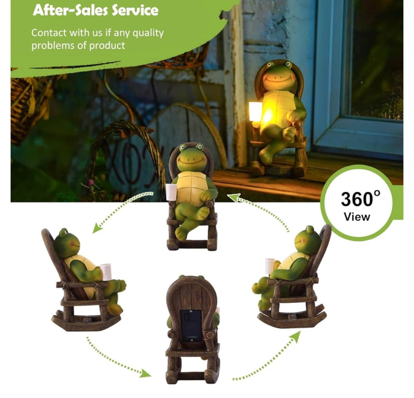 Nacome Turtle solar outdoor figurine 2 pieces - photo 3