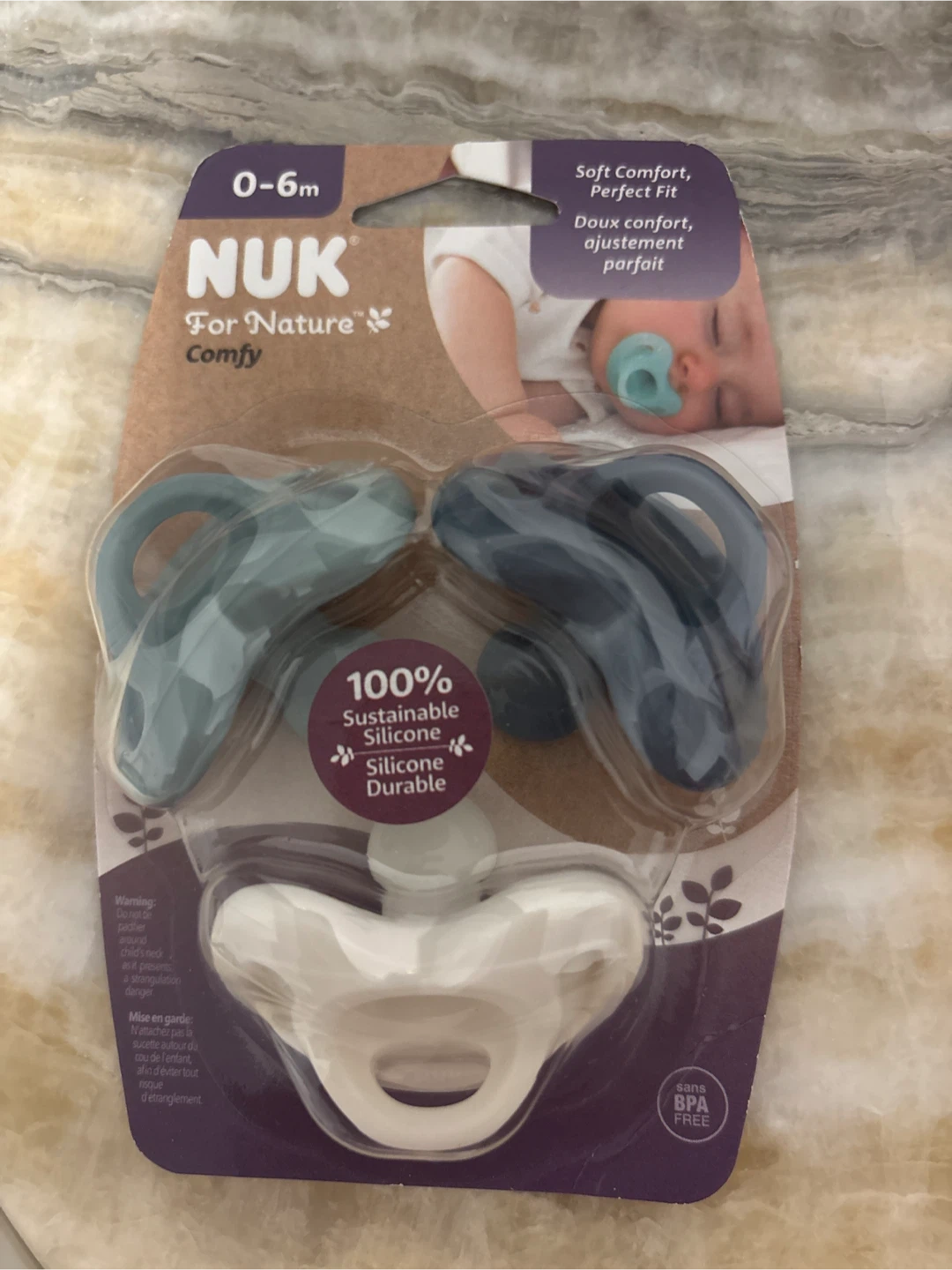 New NUK For Nature Comfy Pacifiers, 0-6m