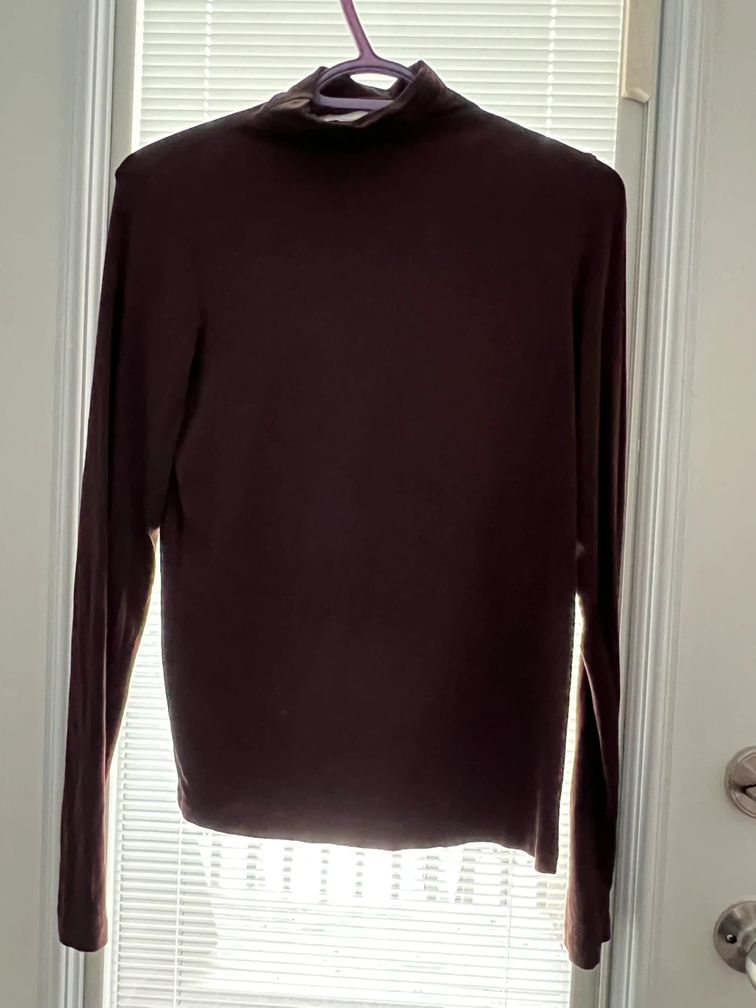 Oak + Fort Brown Turtleneck Top - Size S
