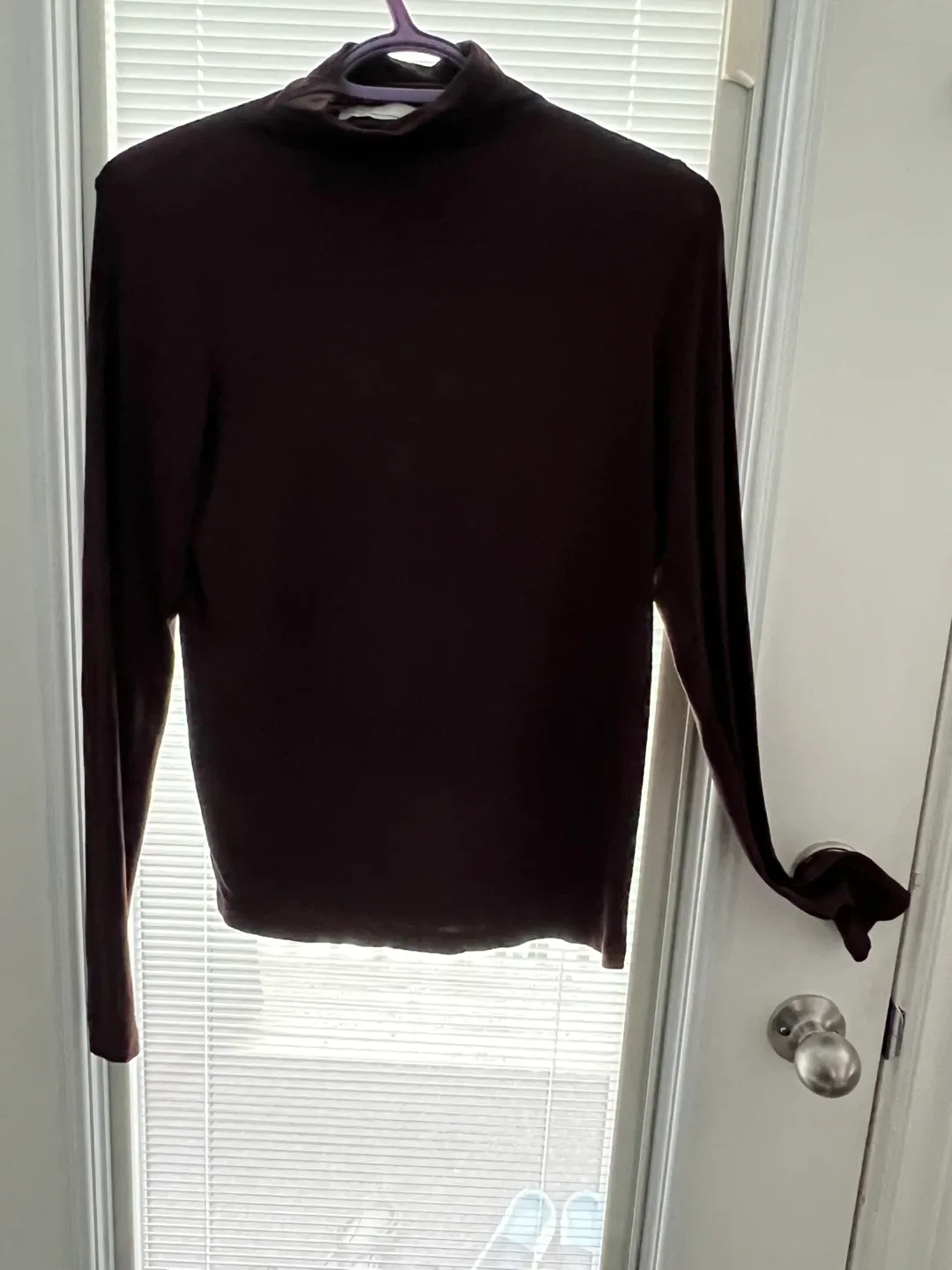 Oak + Fort Brown Turtleneck Top - Size S image indicator(3)