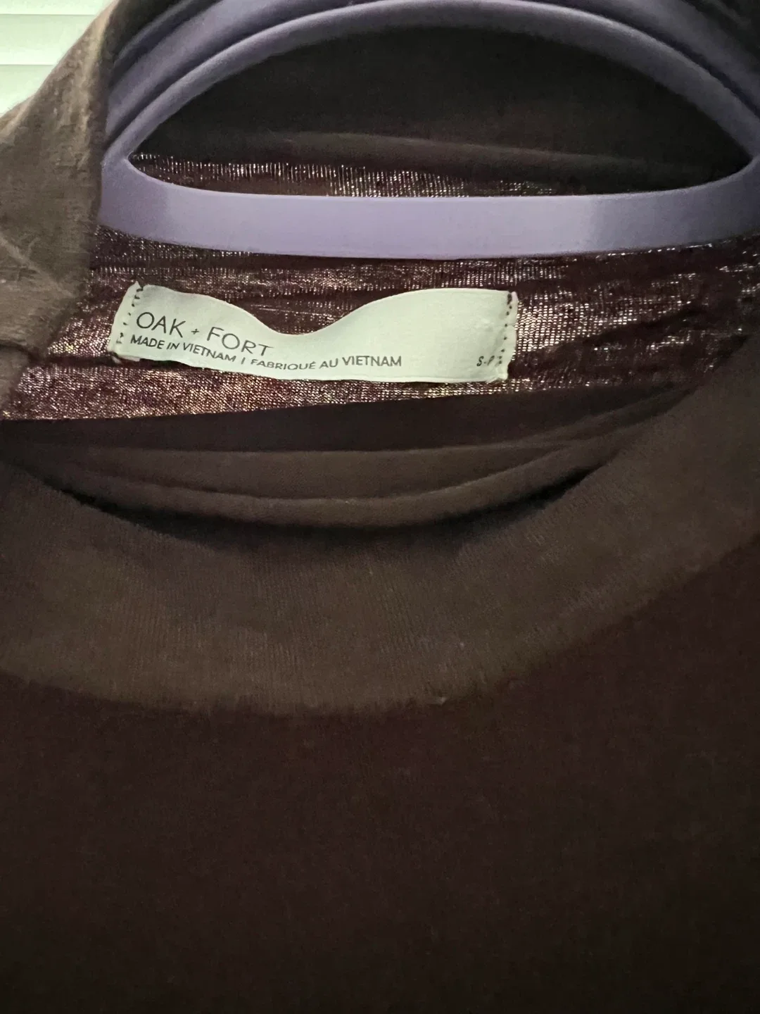 Oak + Fort Brown Turtleneck Top - Size S image indicator(4)