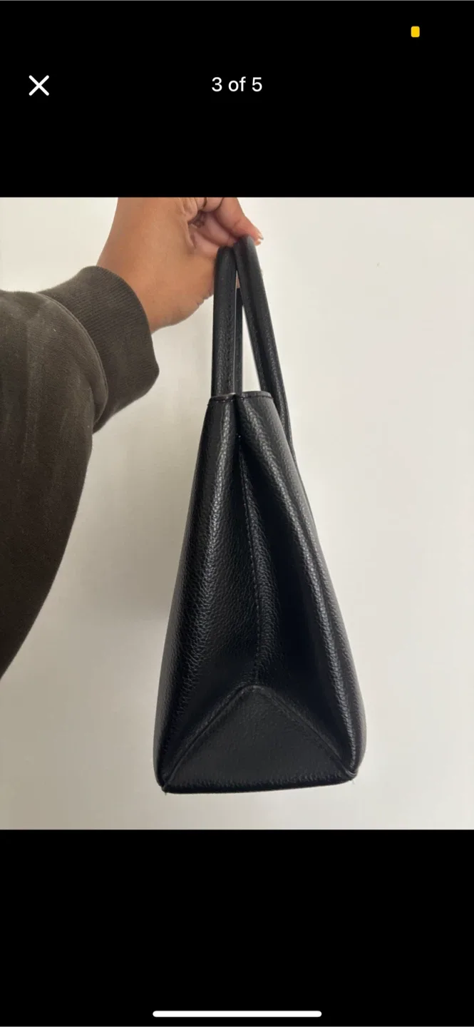 Kate Spade Black Leather Satchel image indicator(4)