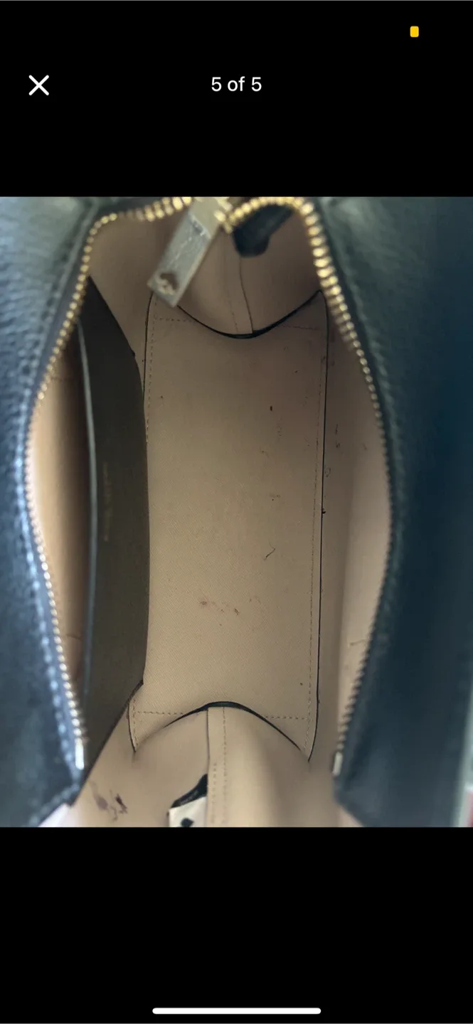 Kate Spade Black Leather Satchel image indicator(5)