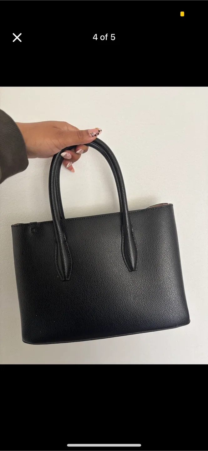 Kate Spade Black Leather Satchel image indicator(3)
