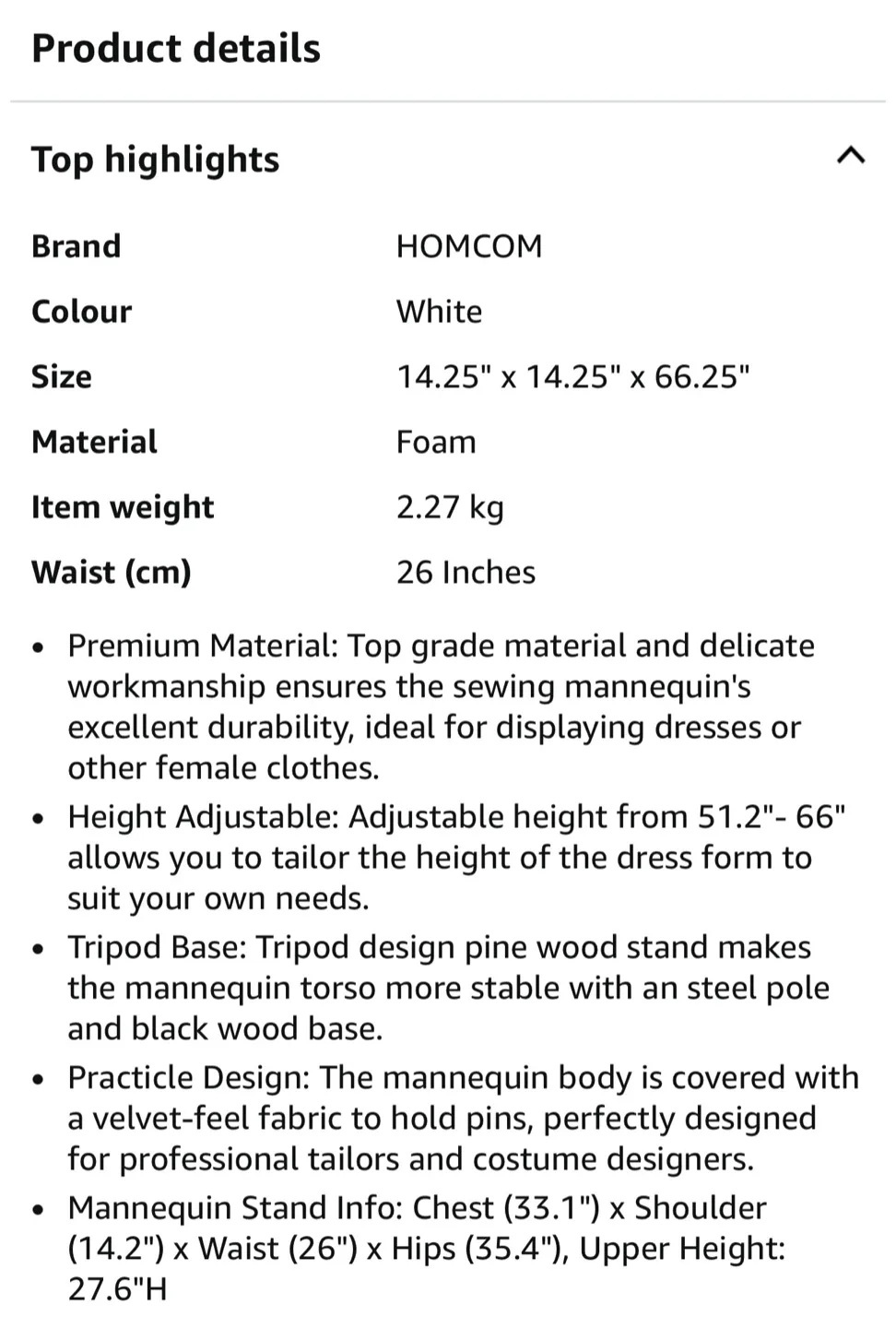 Female Mannequin, Adjustable Height image indicator(6)