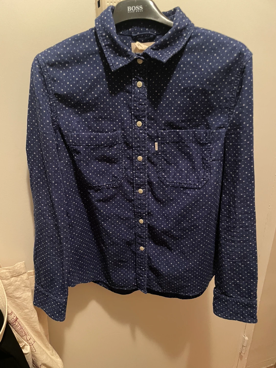 Levi's Navy Blue Polka Dot Shirt - photo 2