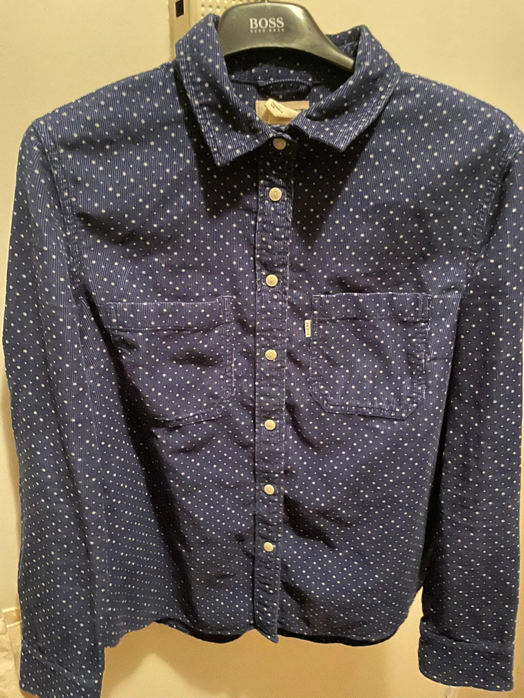 Levi's Navy Blue Polka Dot Shirt