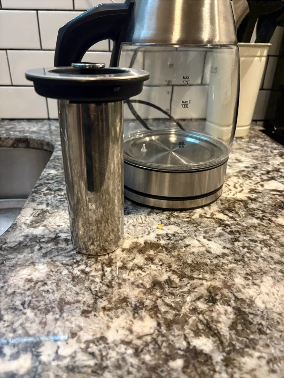Electric Glass Kettle with Tea Infuser image indicator(2)