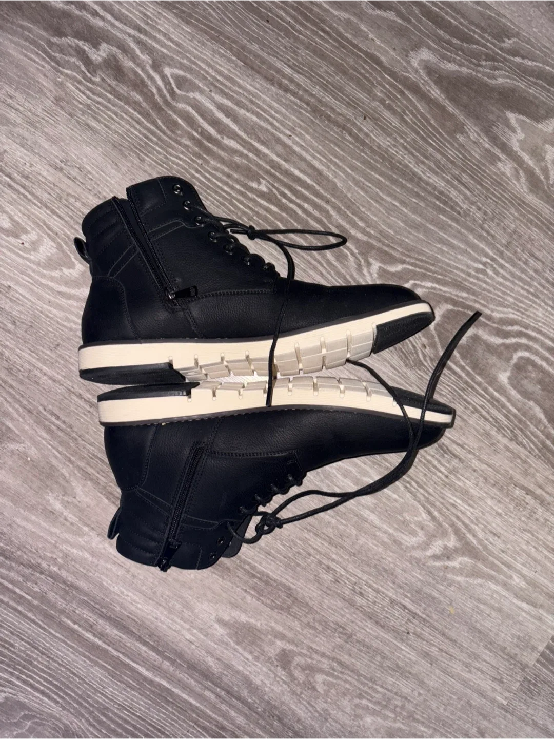 Steve Madden Men's Black Leather Boots Size 10 image indicator(3)