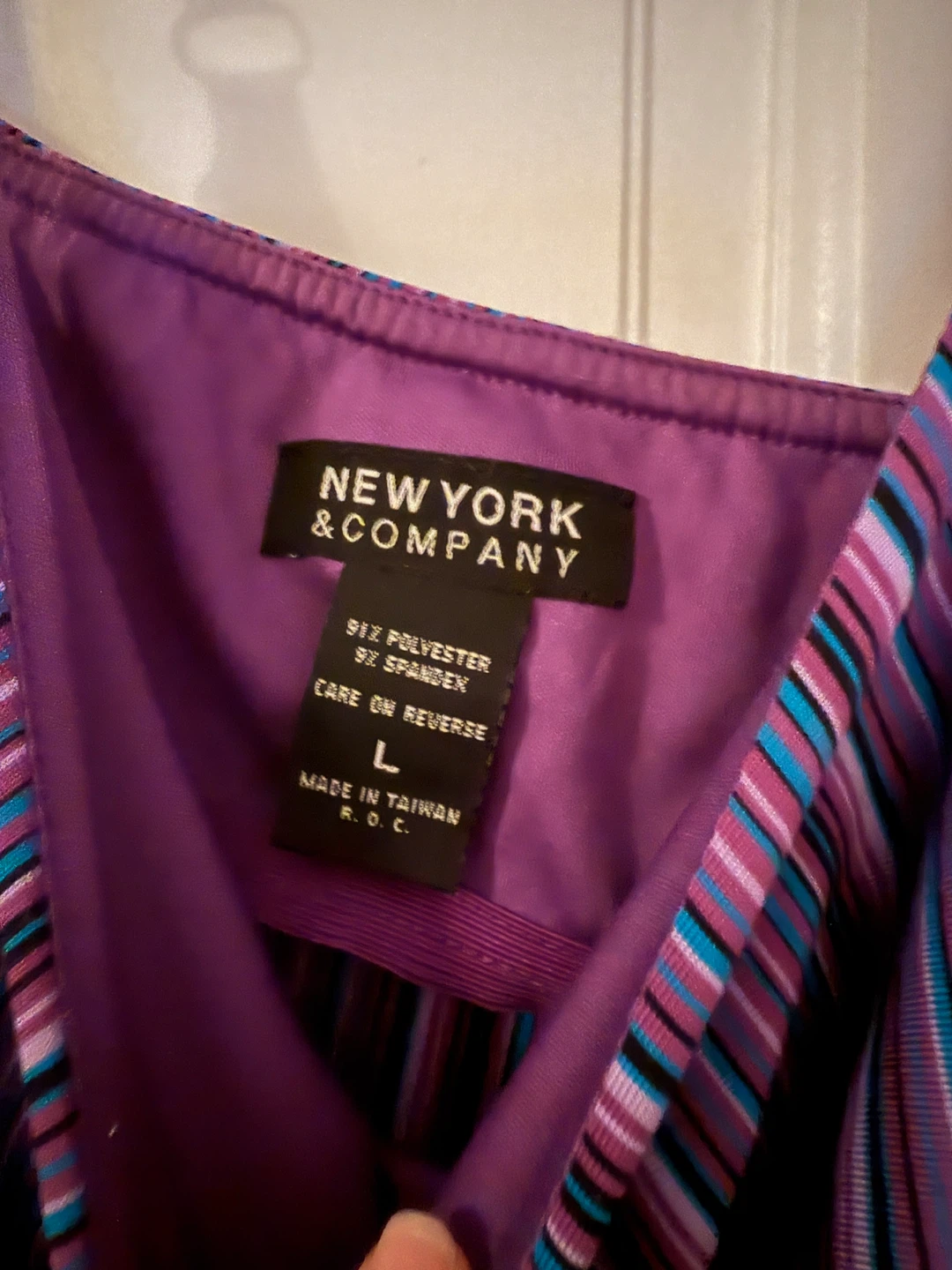 New York & Company Striped Tank Top - Size L - photo 2