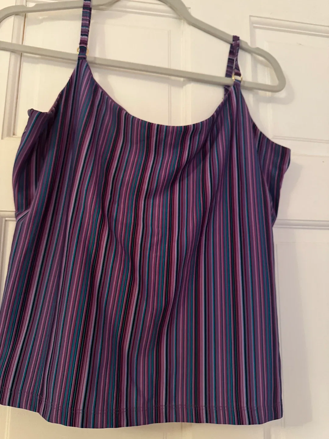 New York & Company Striped Tank Top - Size L thumbnail