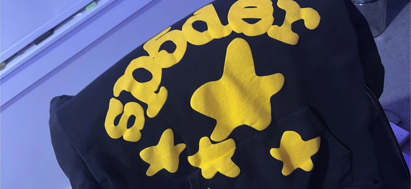 Sp5der Black and Yellow Hoodie, Size S - photo 4