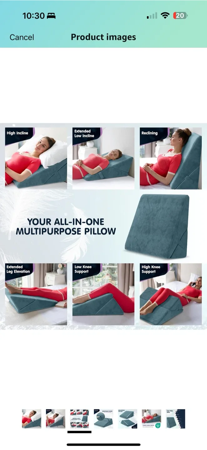 Bekweim Wedge Pillow – Adjustable Bed & Back Support Cushion 🛏️ image indicator(5)