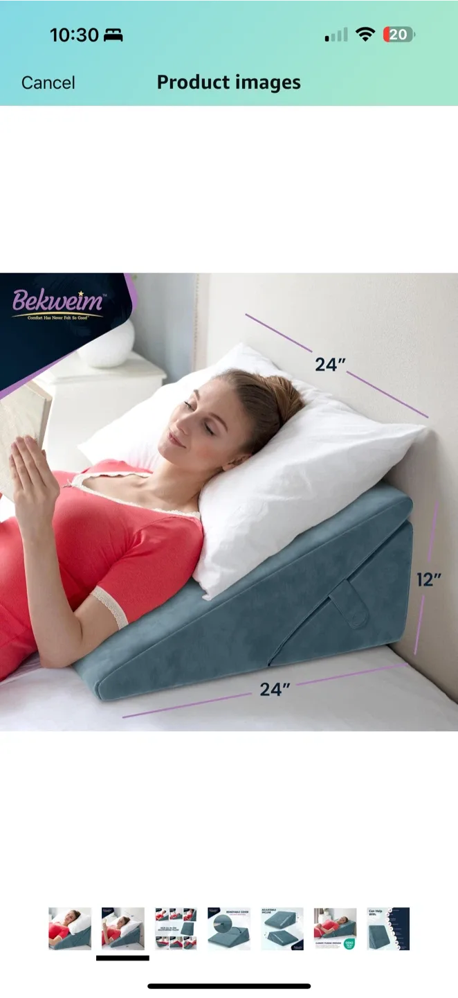 Bekweim Wedge Pillow – Adjustable Bed & Back Support Cushion 🛏️ image indicator(6)