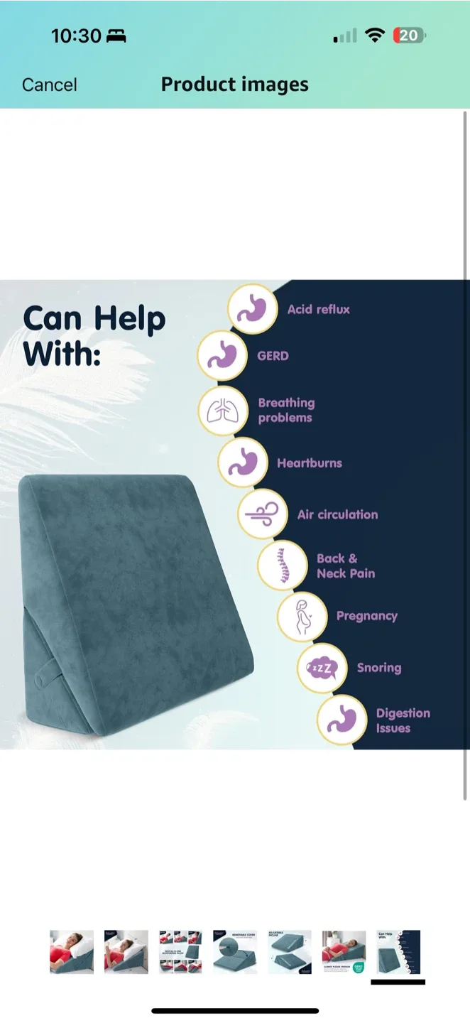 Bekweim Wedge Pillow – Adjustable Bed & Back Support Cushion 🛏️ image indicator(2)