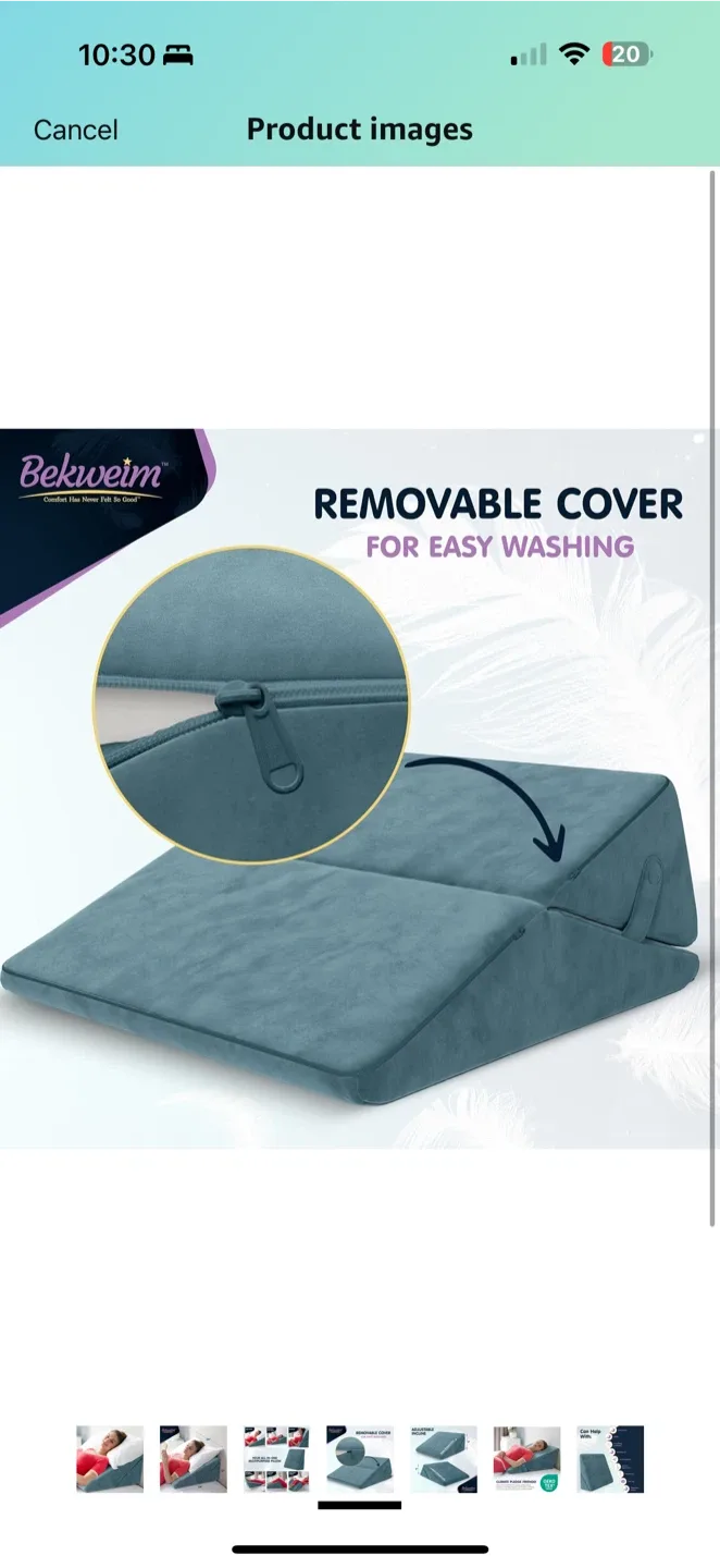 Bekweim Wedge Pillow – Adjustable Bed & Back Support Cushion 🛏️ image indicator(4)