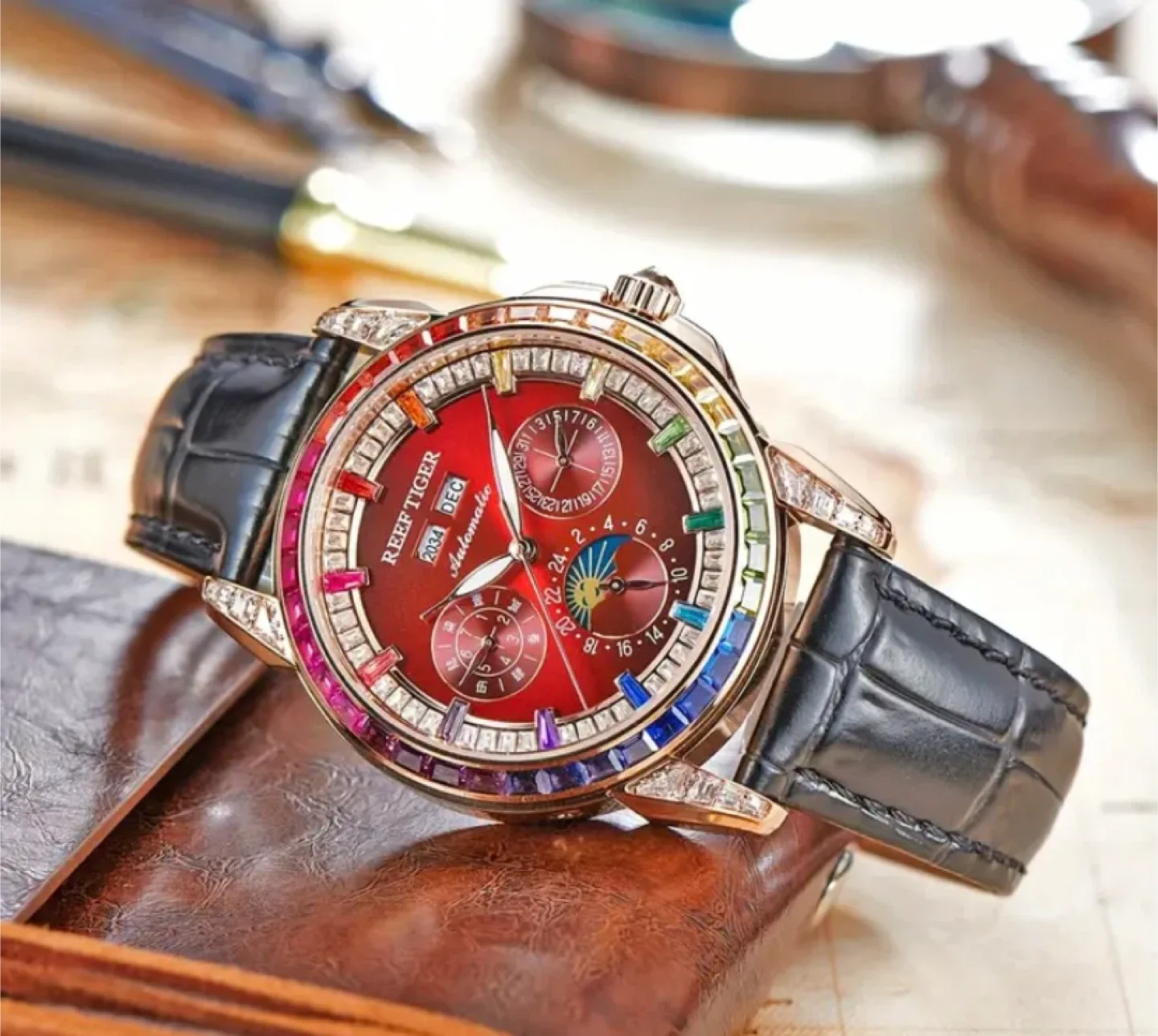 REEF TIGER Automatic Watch - Red Dial thumbnail
