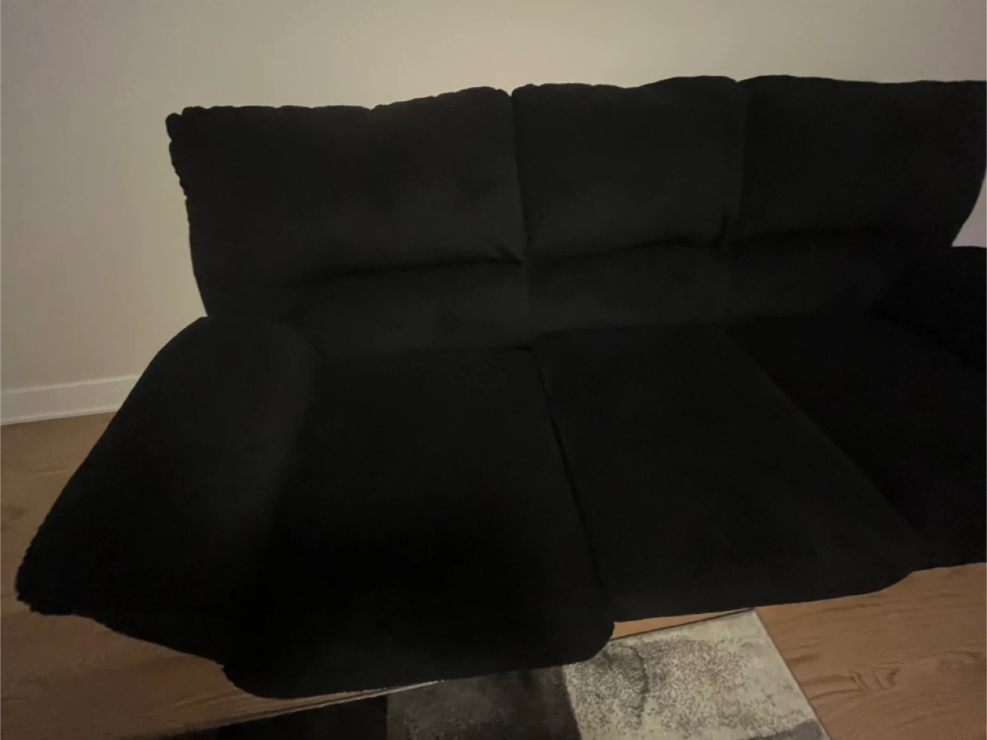 Simplejoy Black 3-Seater Sofa - photo 3