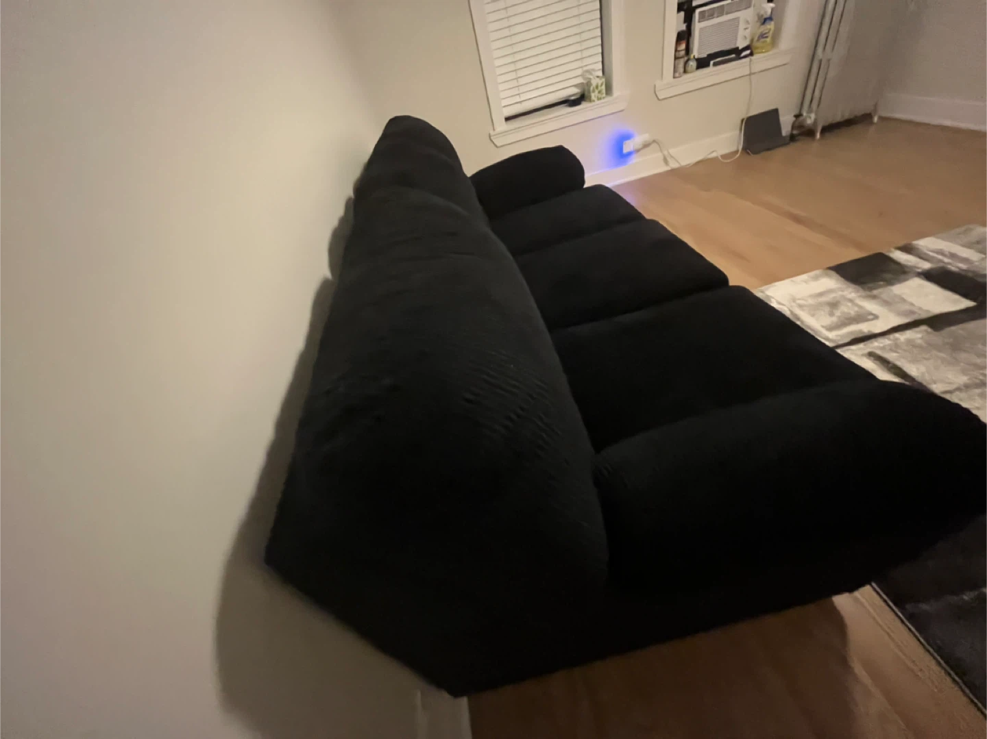 Simplejoy Black 3-Seater Sofa - photo 4