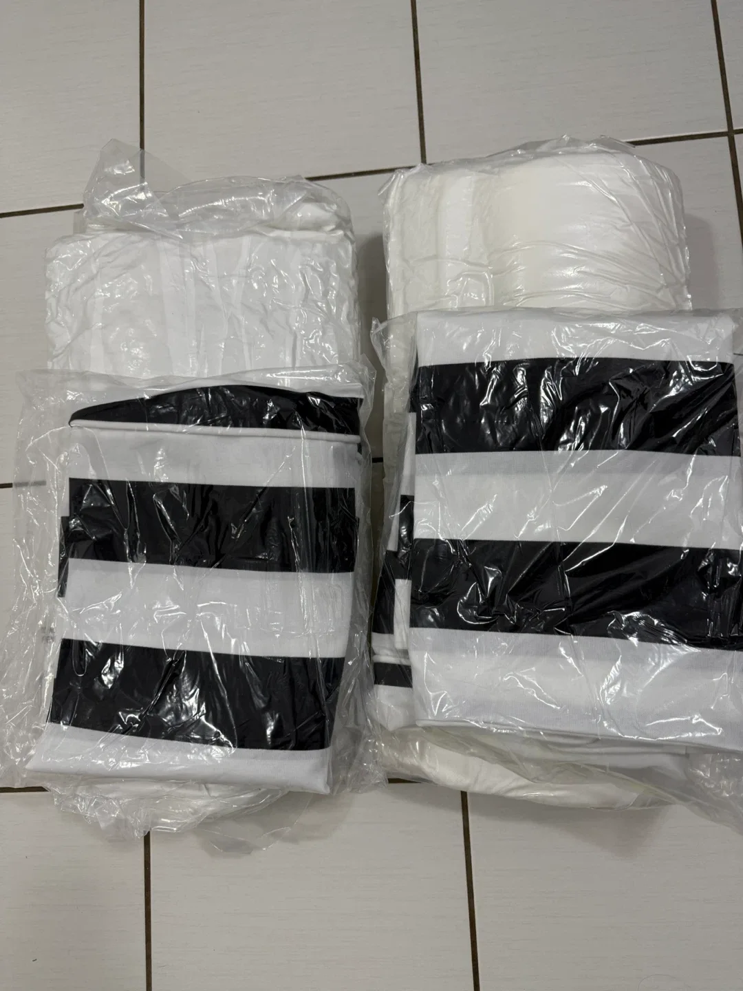 Patio Chair Cushion Set – Black & White Stripe image indicator(8)