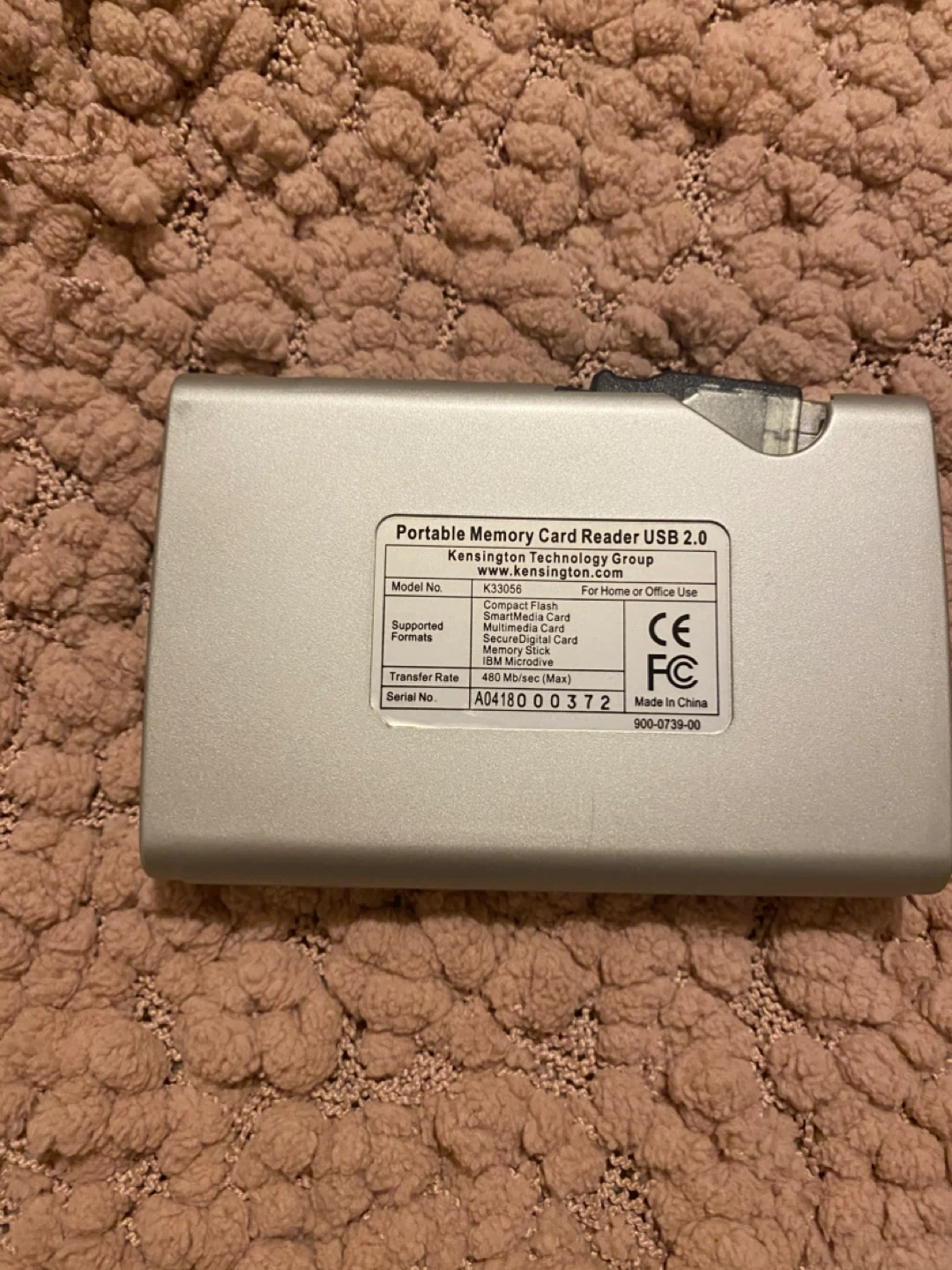 Kensington Portable Memory Card Reader USB 2.0 - photo 2