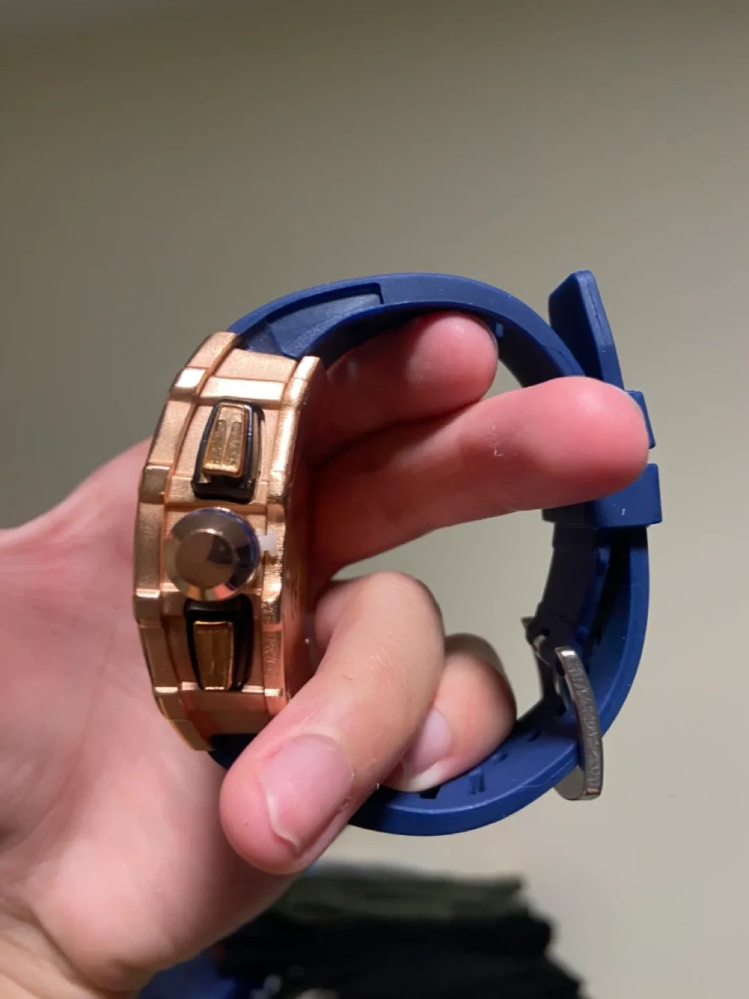 Hengbolong Men's Watch - Blue and Rose Gold image indicator(3)