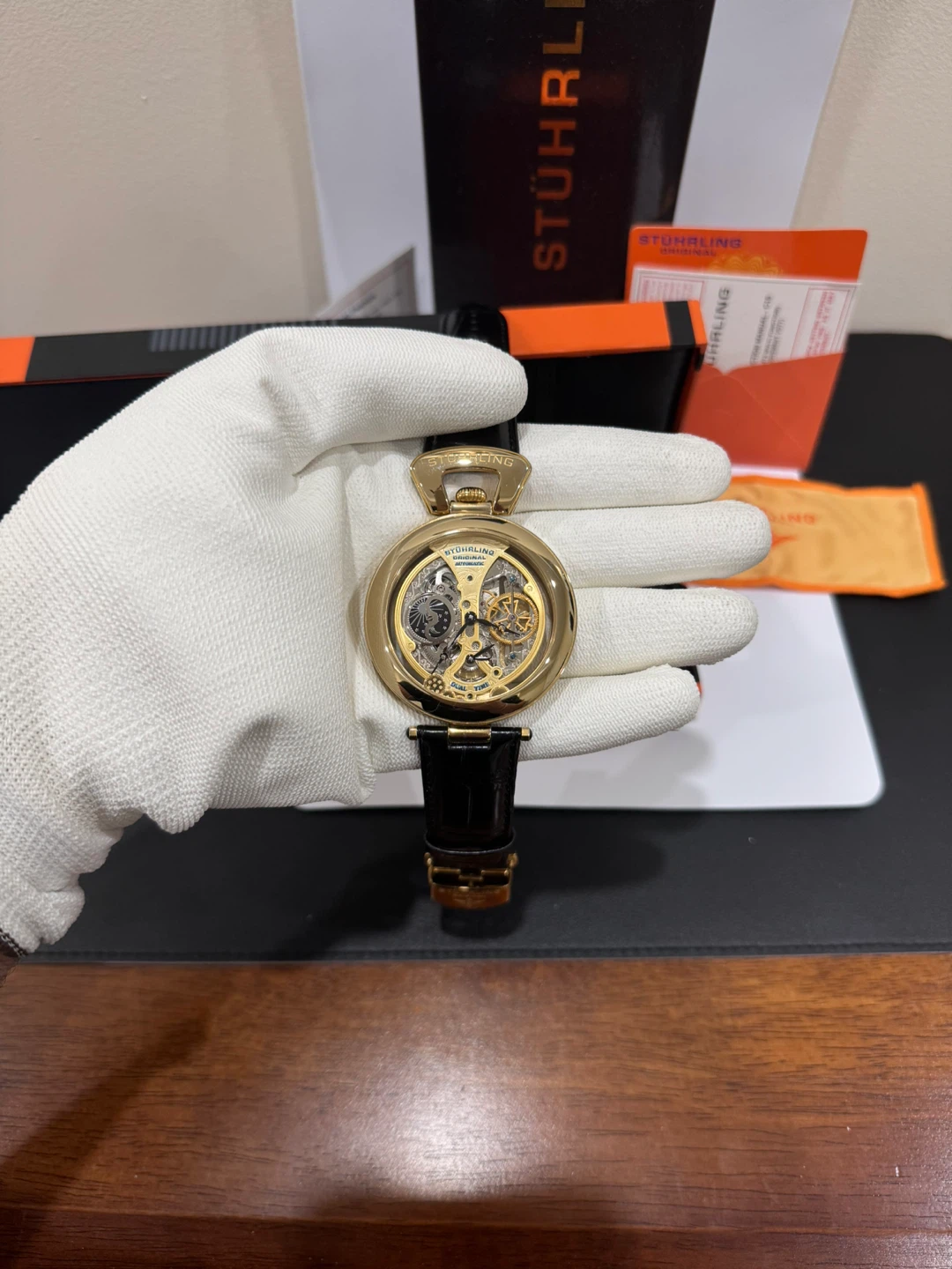 Stührling Original Dual Time Zone Pocket Watch/Wrist Watch