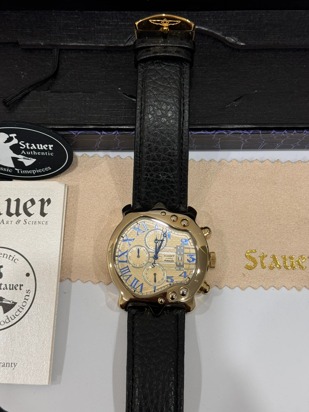 Stauer Graves Gold-Tone Wristwatch with Box - photo 5