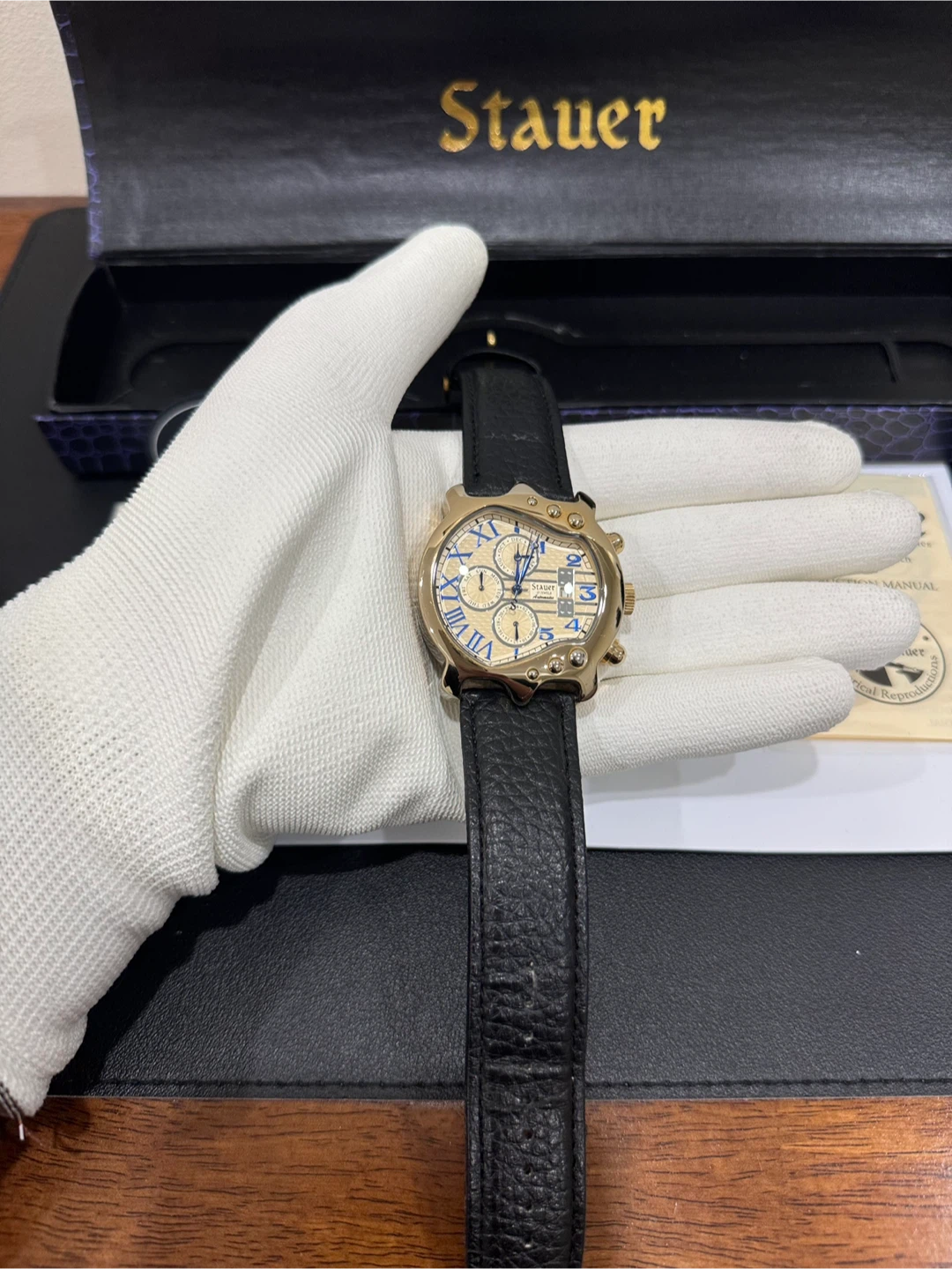 Stauer Graves Gold-Tone Wristwatch with Box