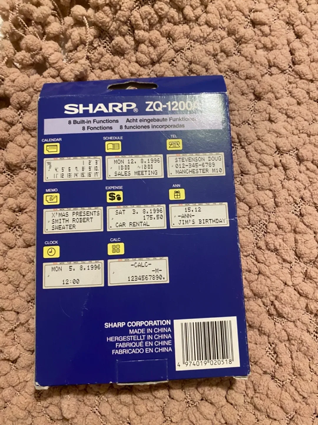 Sharp ZQ-1200A Electronic Organizer 34KB image indicator(2)