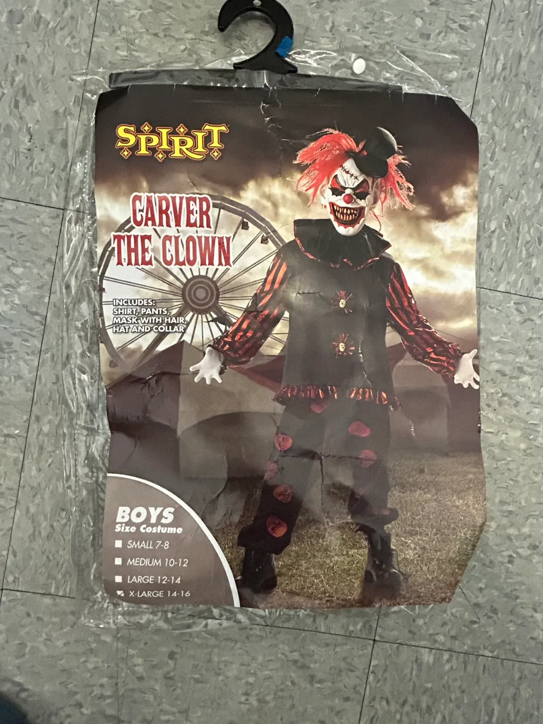 Spirit Halloween Carver The Clown Costume - Boys Size Small image indicator(2)