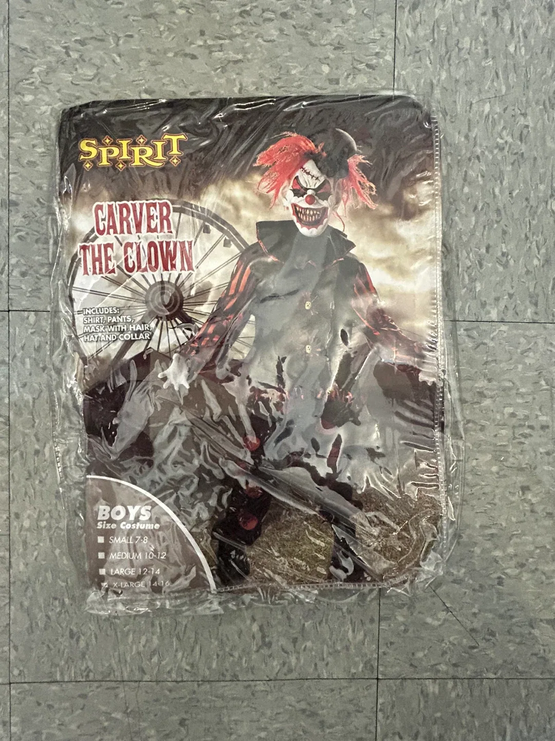 Spirit Halloween Carver The Clown Costume - Boys Size Small thumbnail