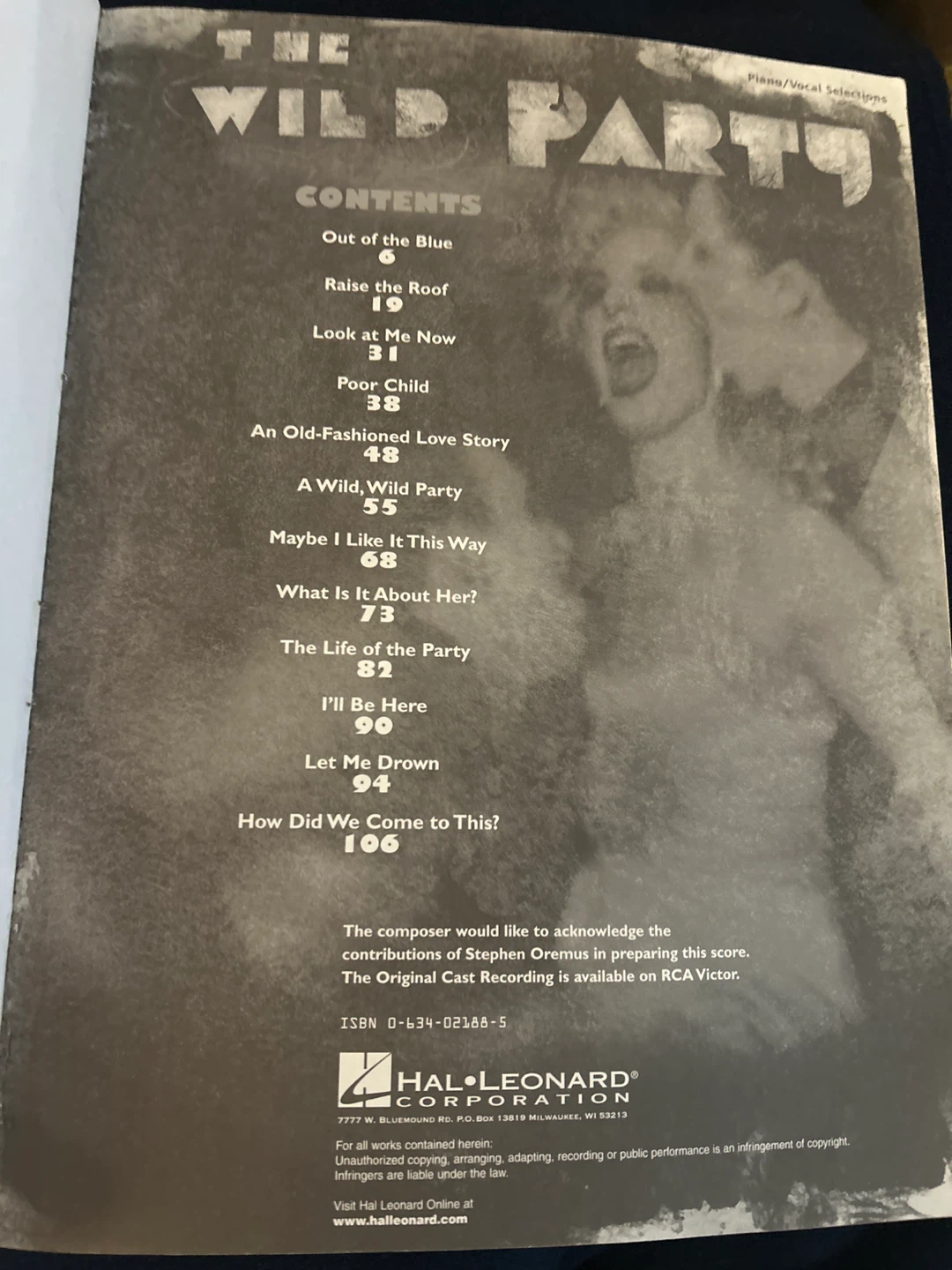 The Wild Party Piano/Vocal Selections by Andrew Lippa - photo 2