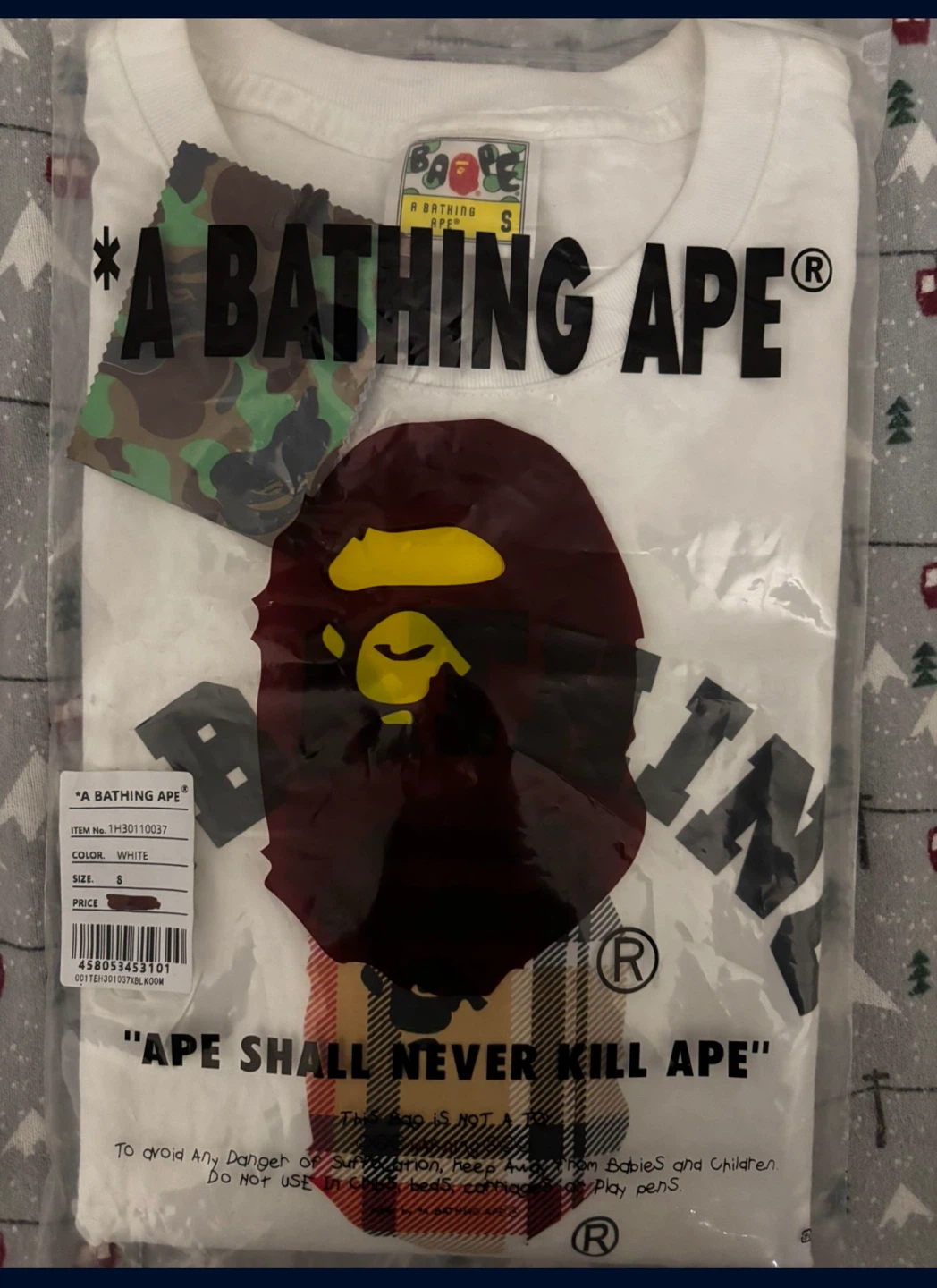 A Bathing Ape White Tee - Size S - New in Bag