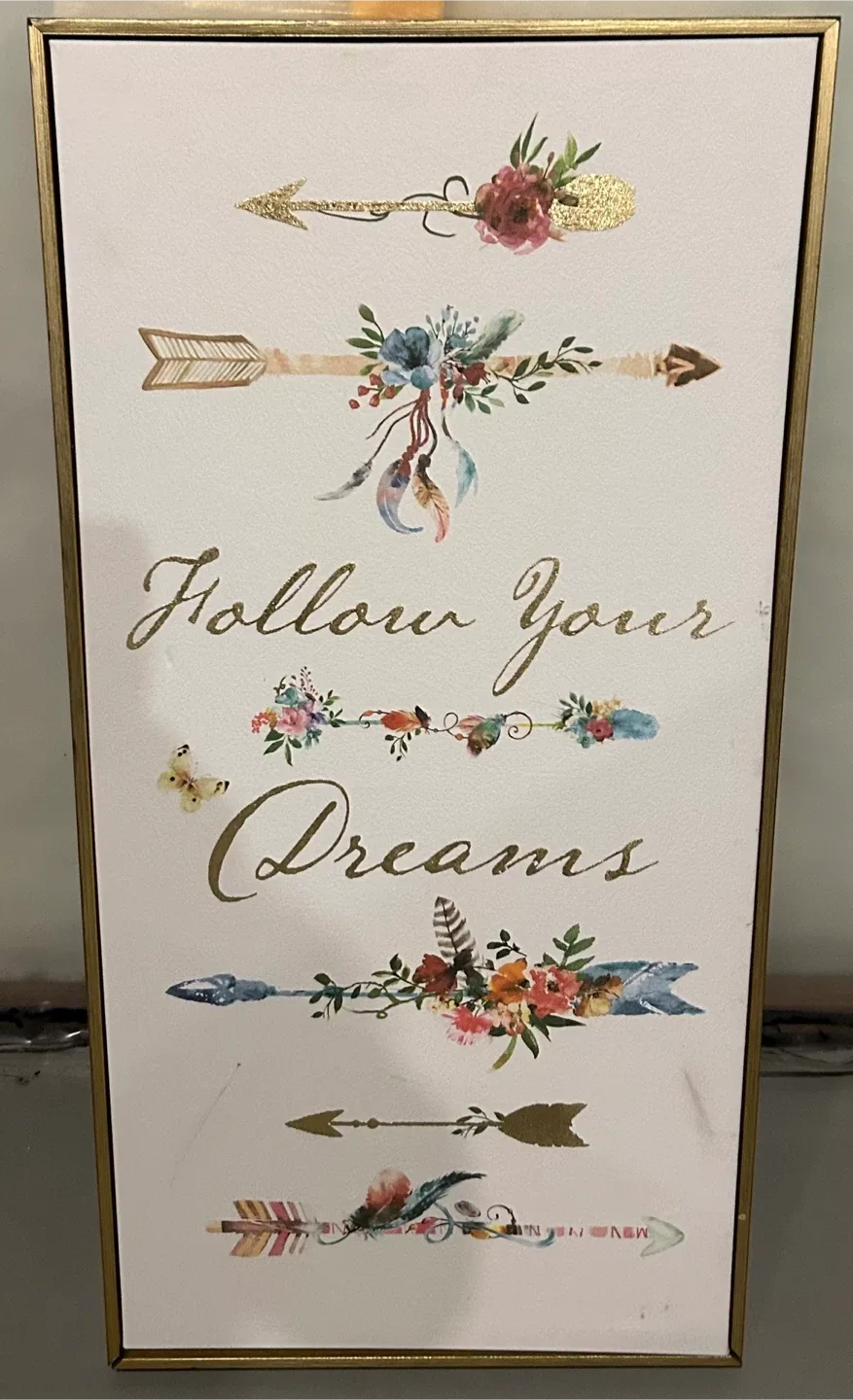 Framed 'Follow Your Dreams' Wall Art thumbnail
