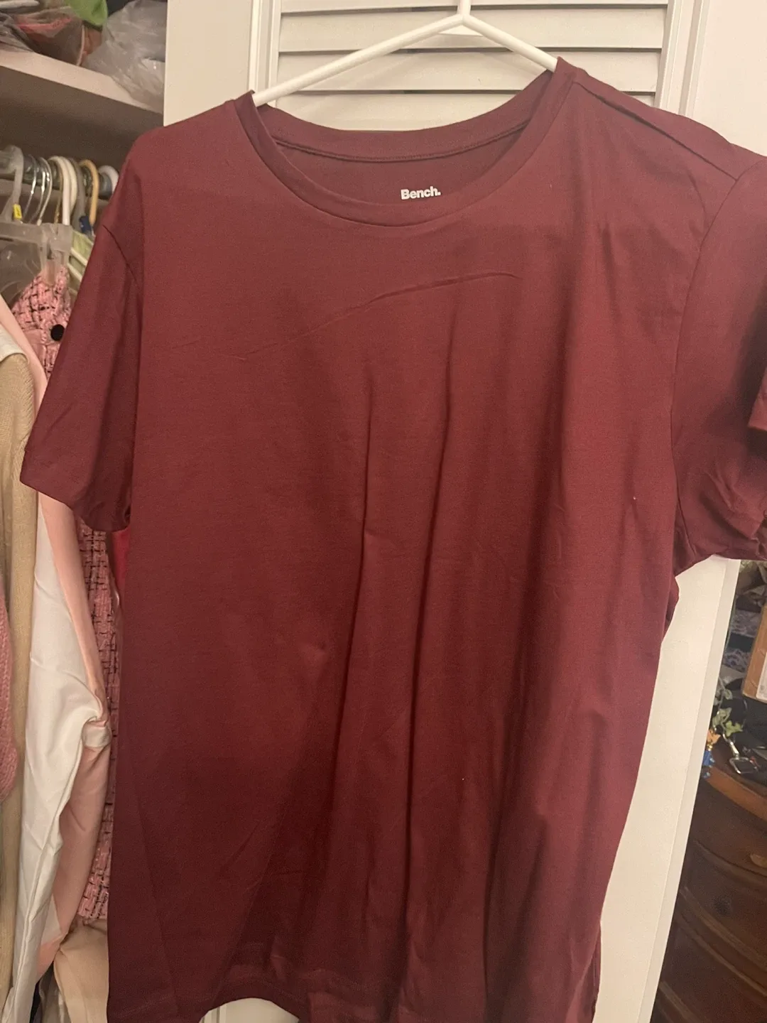 Bench Burgundy and White T-Shirt