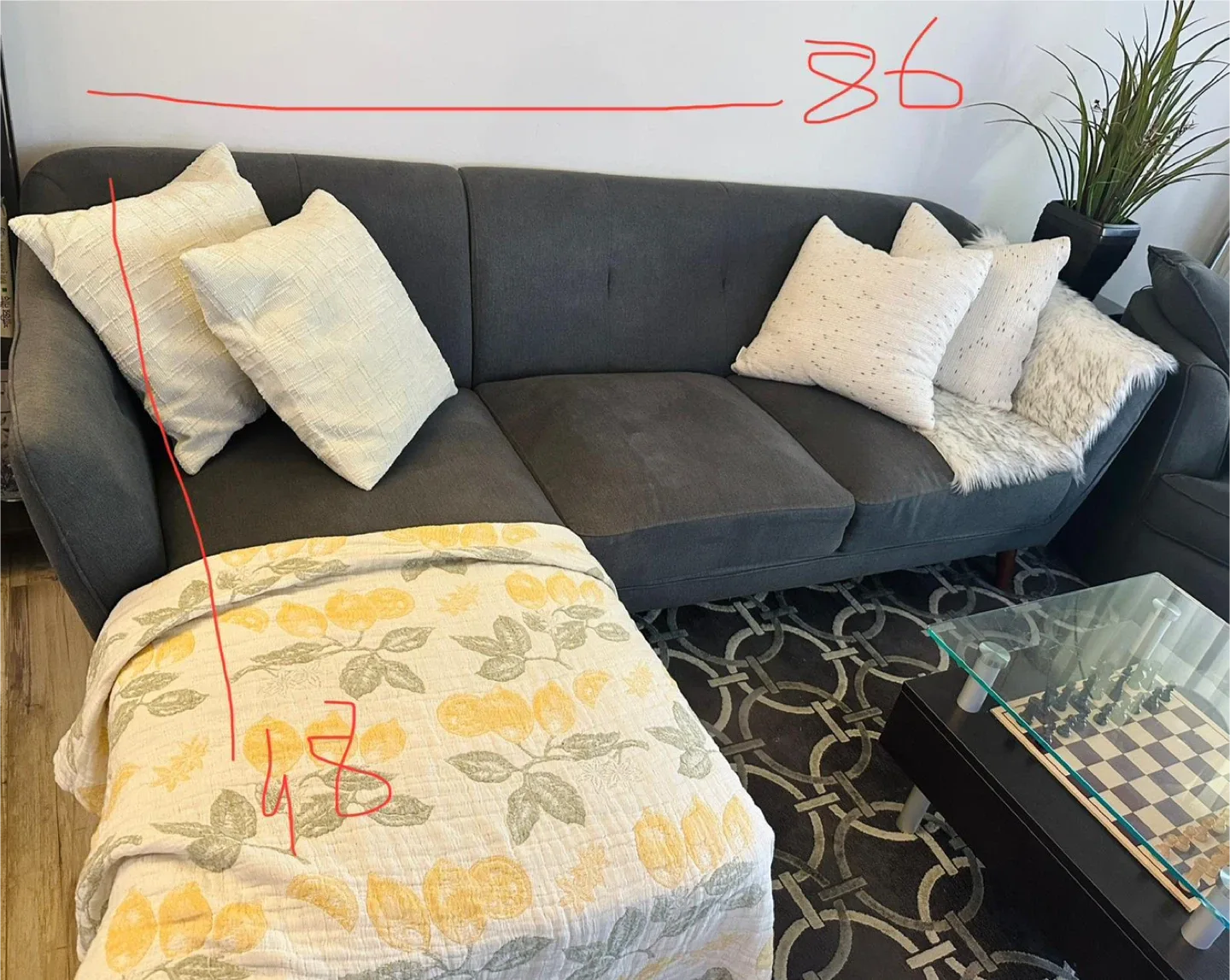 Grey Sectional Sofa image indicator(4)