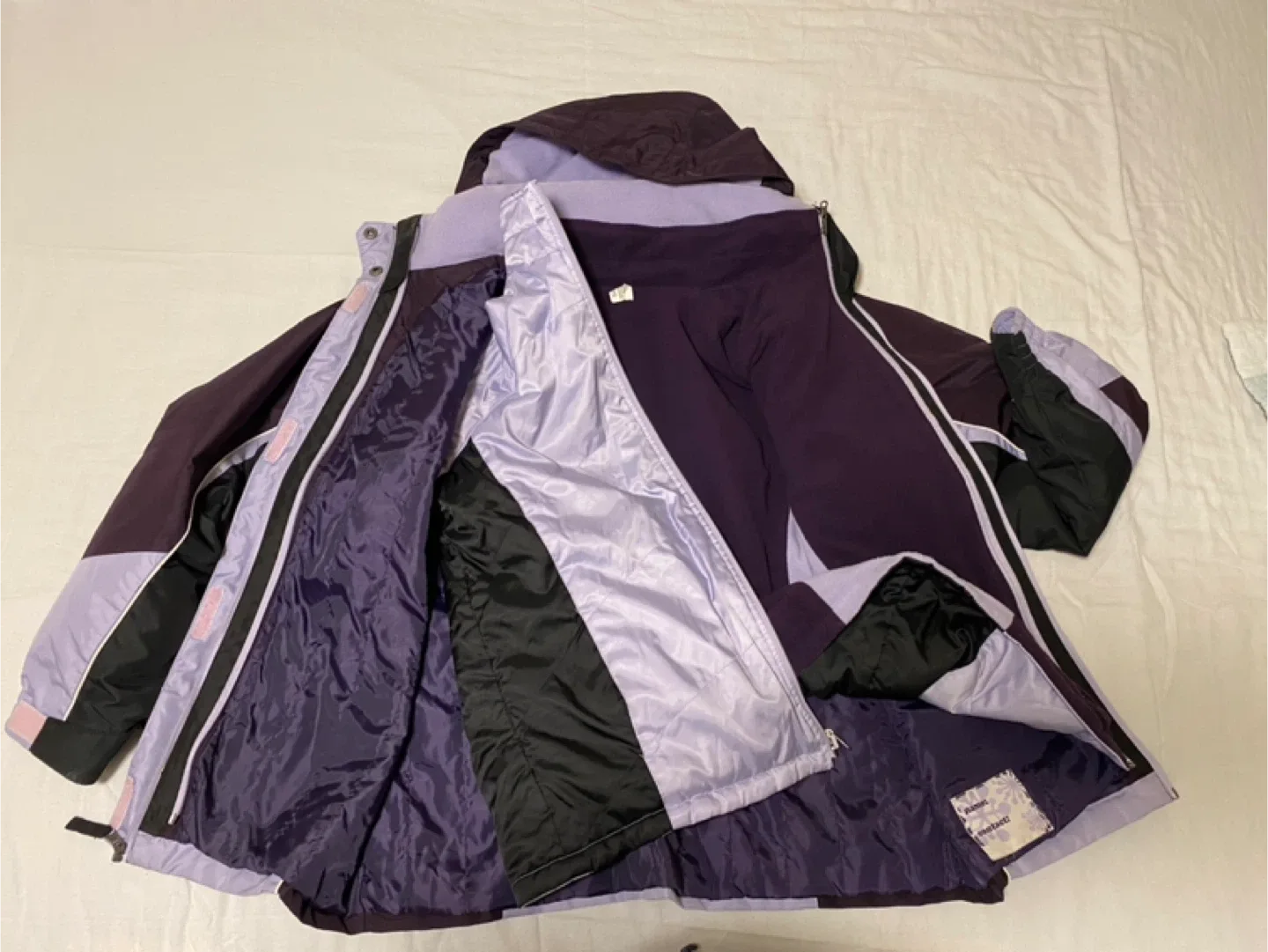 Cherokee 2 in 1 Girl's Purple Winter Jacket - Size 10/12 image indicator(4)