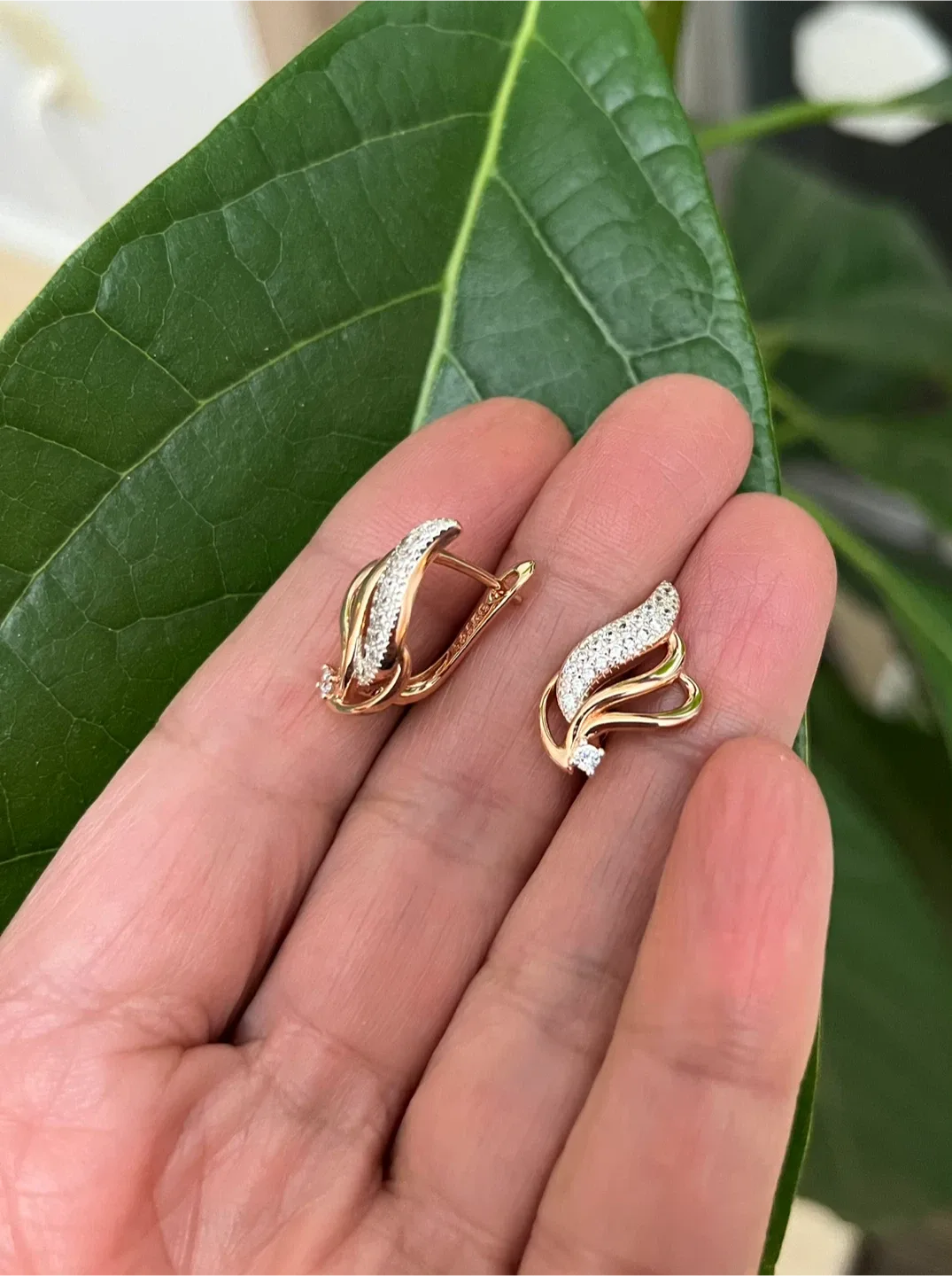 Elegant Rose Gold Earrings image indicator(2)