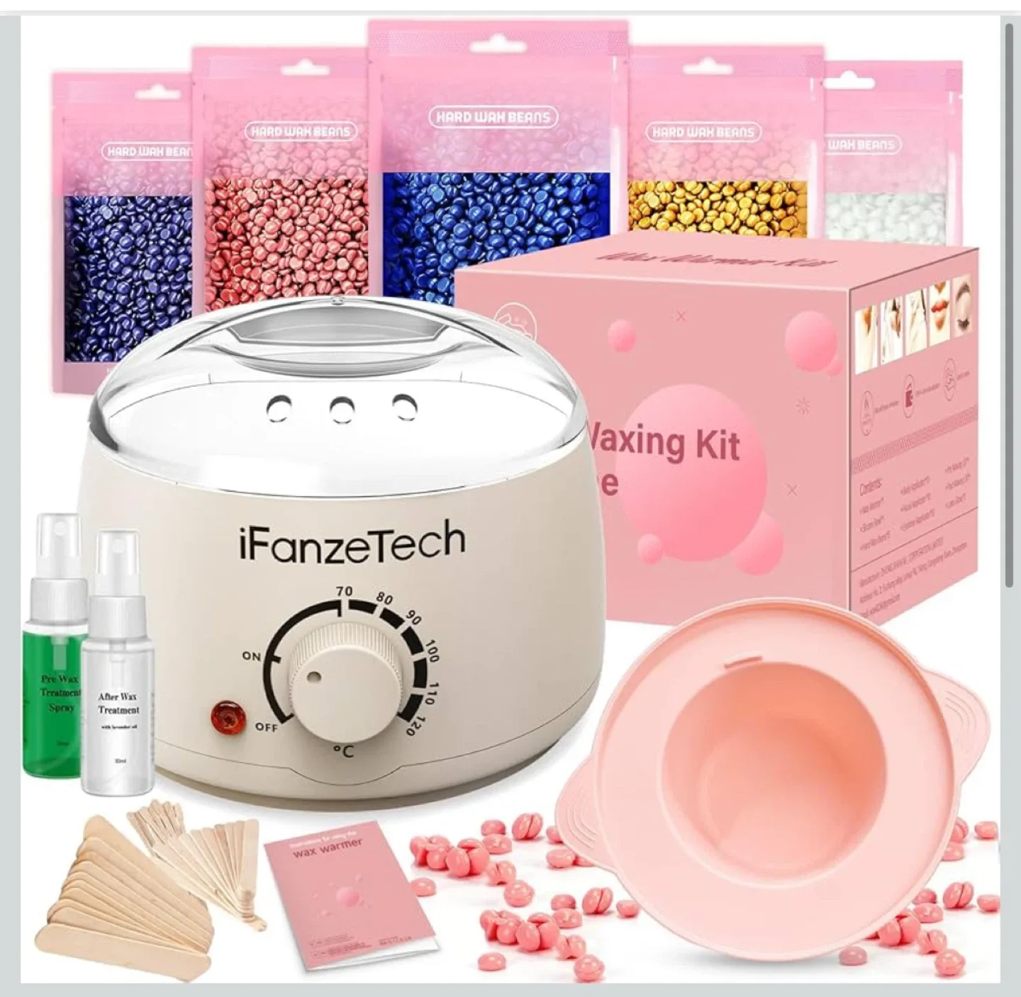 iFanzeTech Waxing Kit with Hard Wax Beans thumbnail