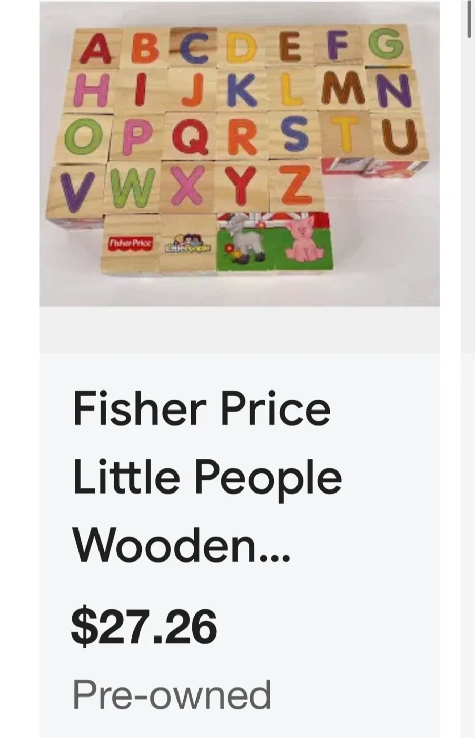Fisher Price Little People Alphabet Farm Blocks image indicator(4)