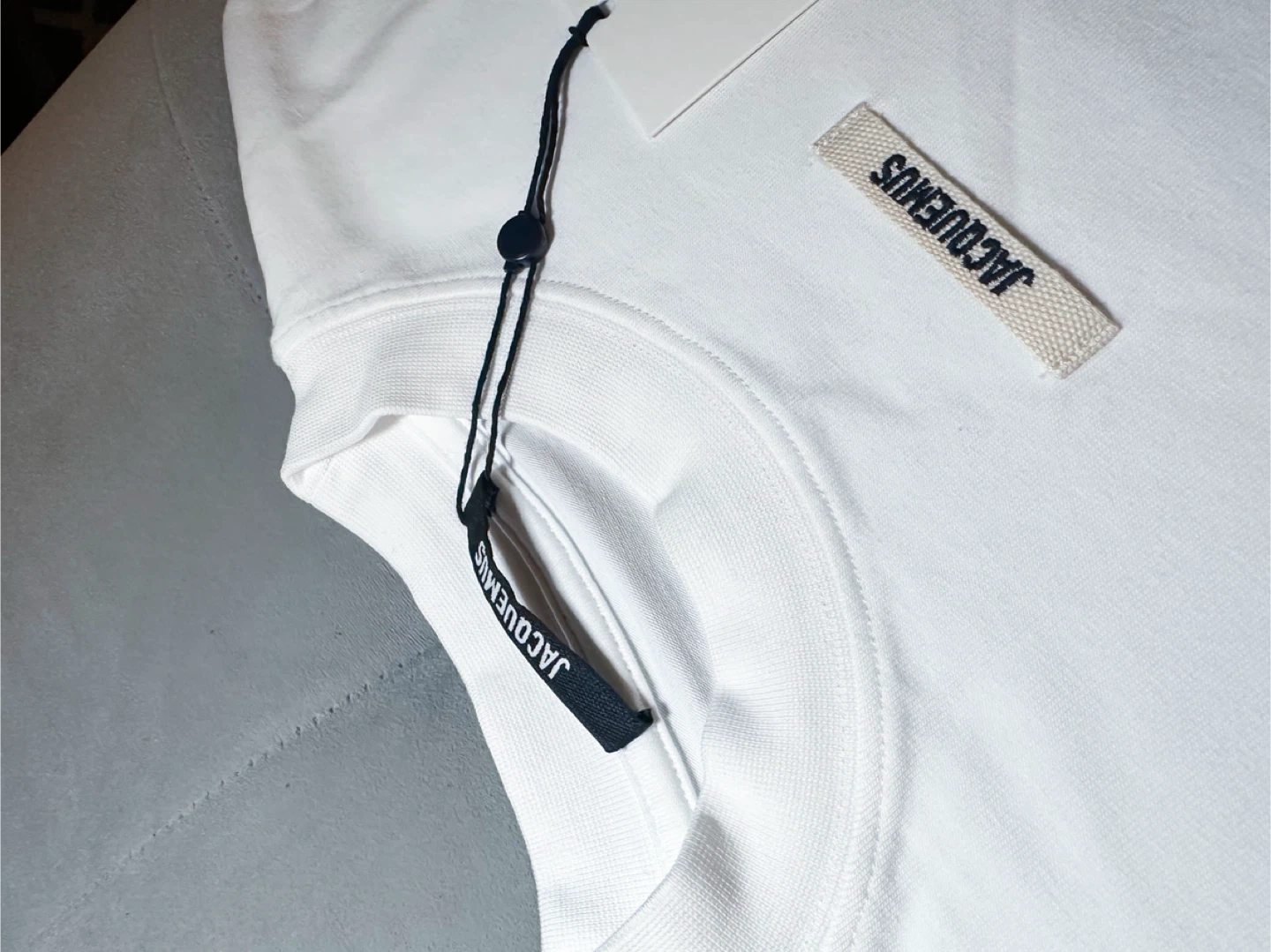 New Jacquemus White Gros Grain T-shirt - photo 3