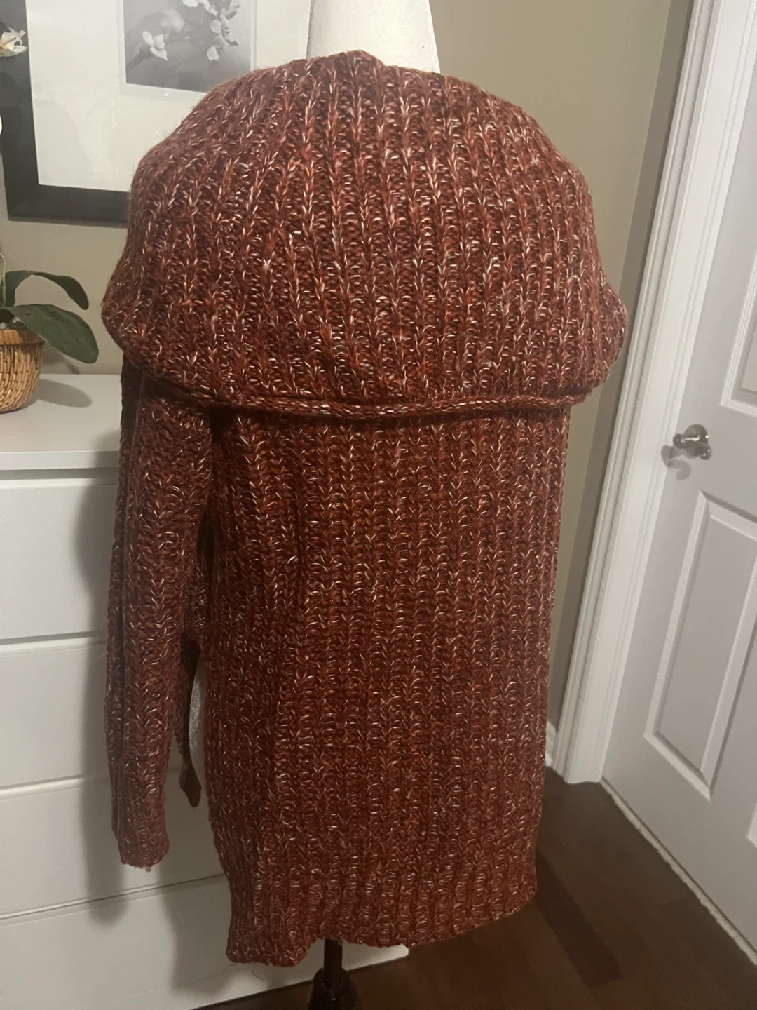 Rust-coloured Knit Tunic Sweater - photo 3