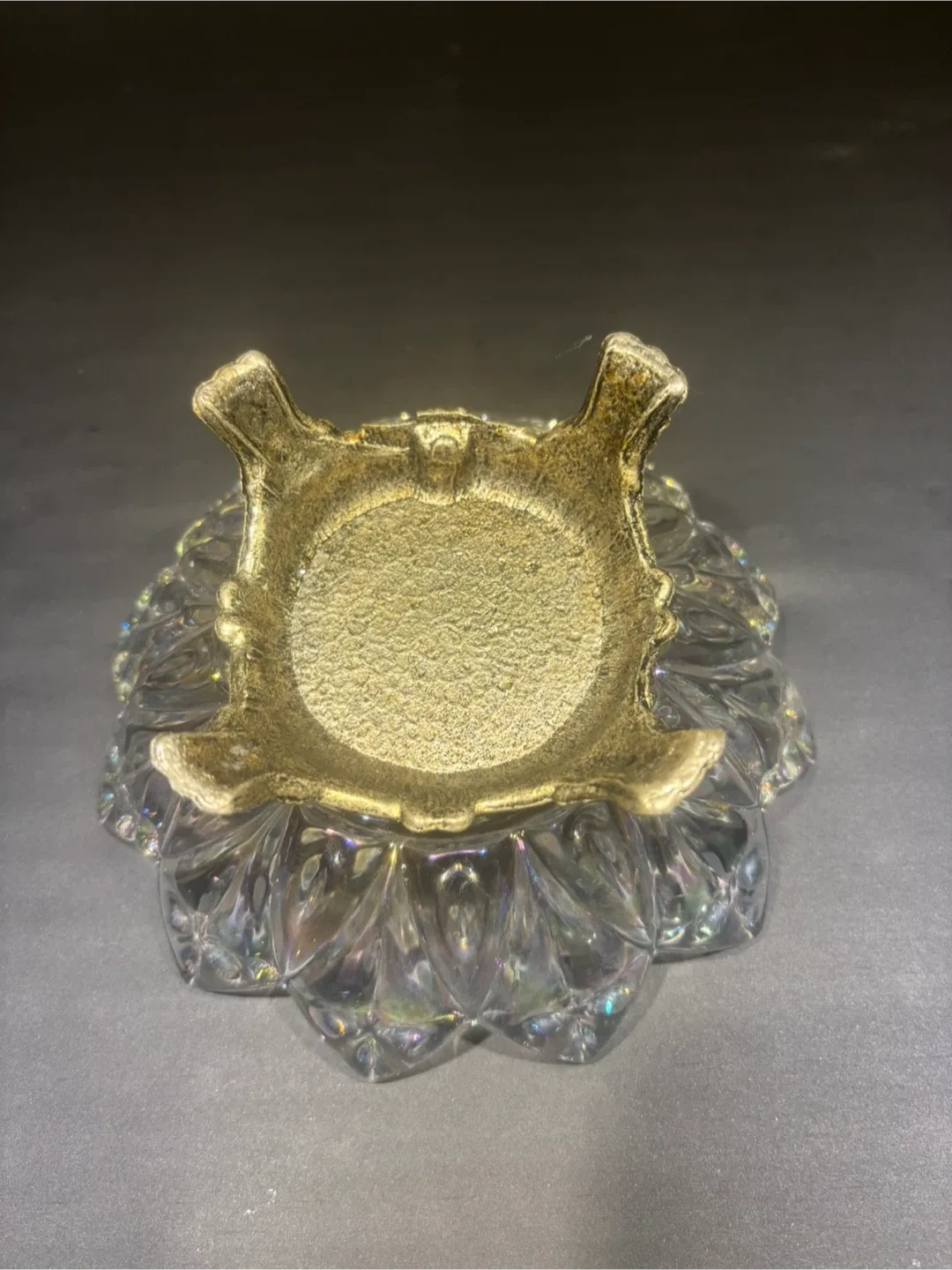 Vintage Iridescent Glass Candy Dish image indicator(3)